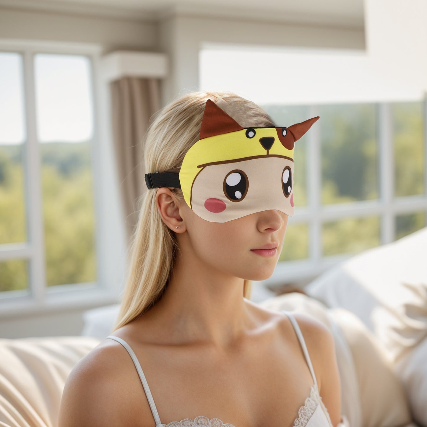 Soft Cartoon Chicken Eyes Sleep Mask Eye Shade Cover for Rest Yellow