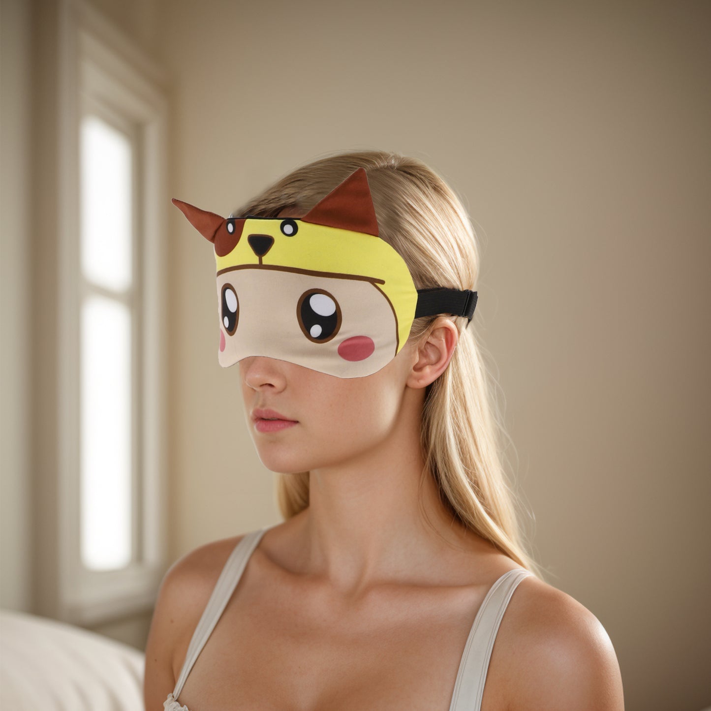 Soft Cartoon Chicken Eyes Sleep Mask Eye Shade Cover for Rest Yellow