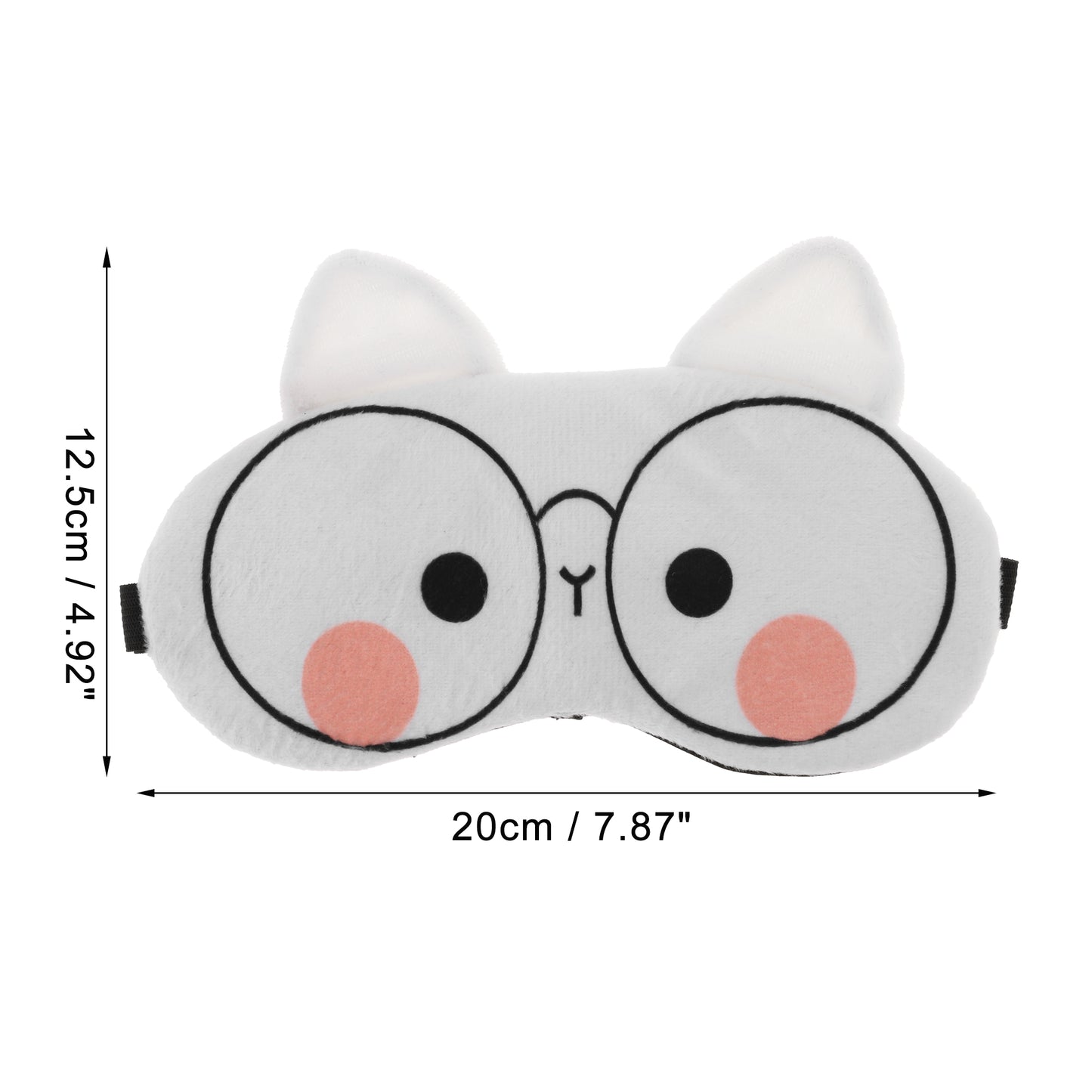 Soft Cat Eyes Sleep Mask Eye Shade Cover for Rest White