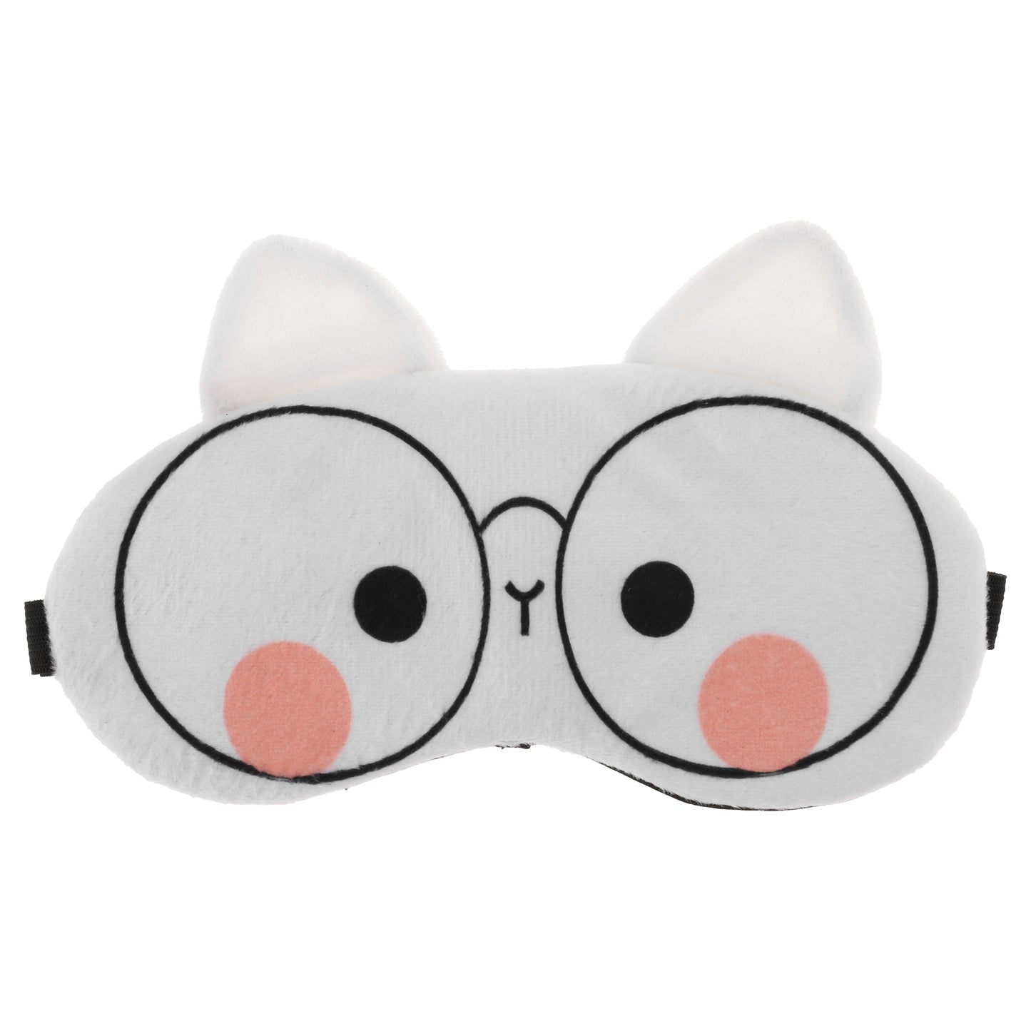 Soft Cat Eyes Sleep Mask Eye Shade Cover for Rest White