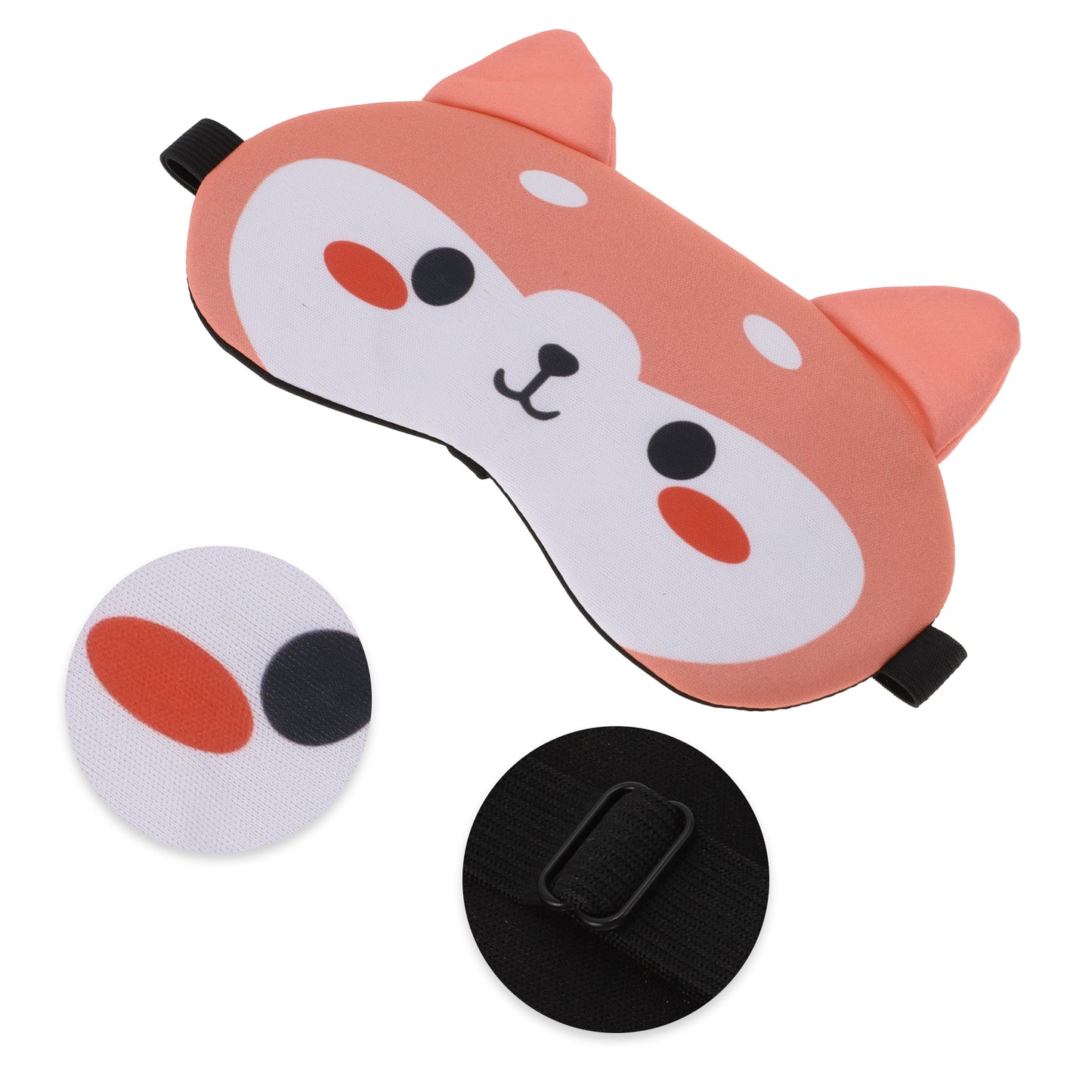 Soft Cute Eyes Sleep Mask Eye Shade Cover for Rest Pink White