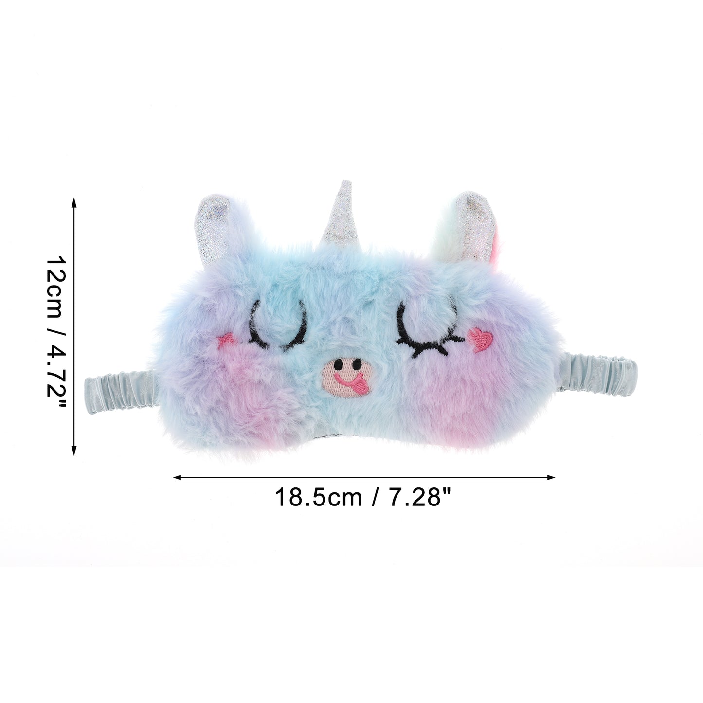 Breathable Soft Cartoon Eyes Sleep Mask Light Blue, Purple