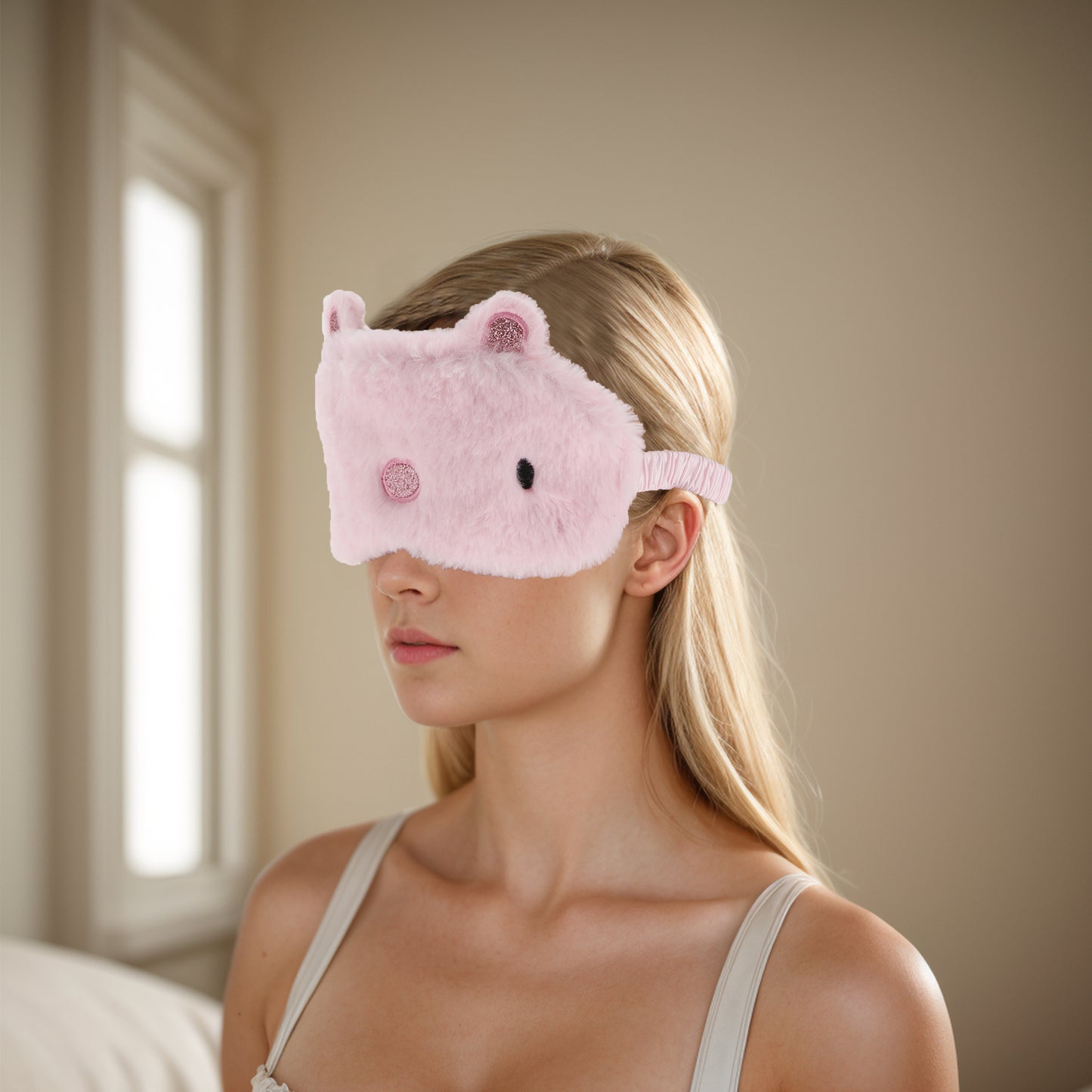 Soft Pig Eyes Sleep Mask Eye Shade Cover for Rest Pink