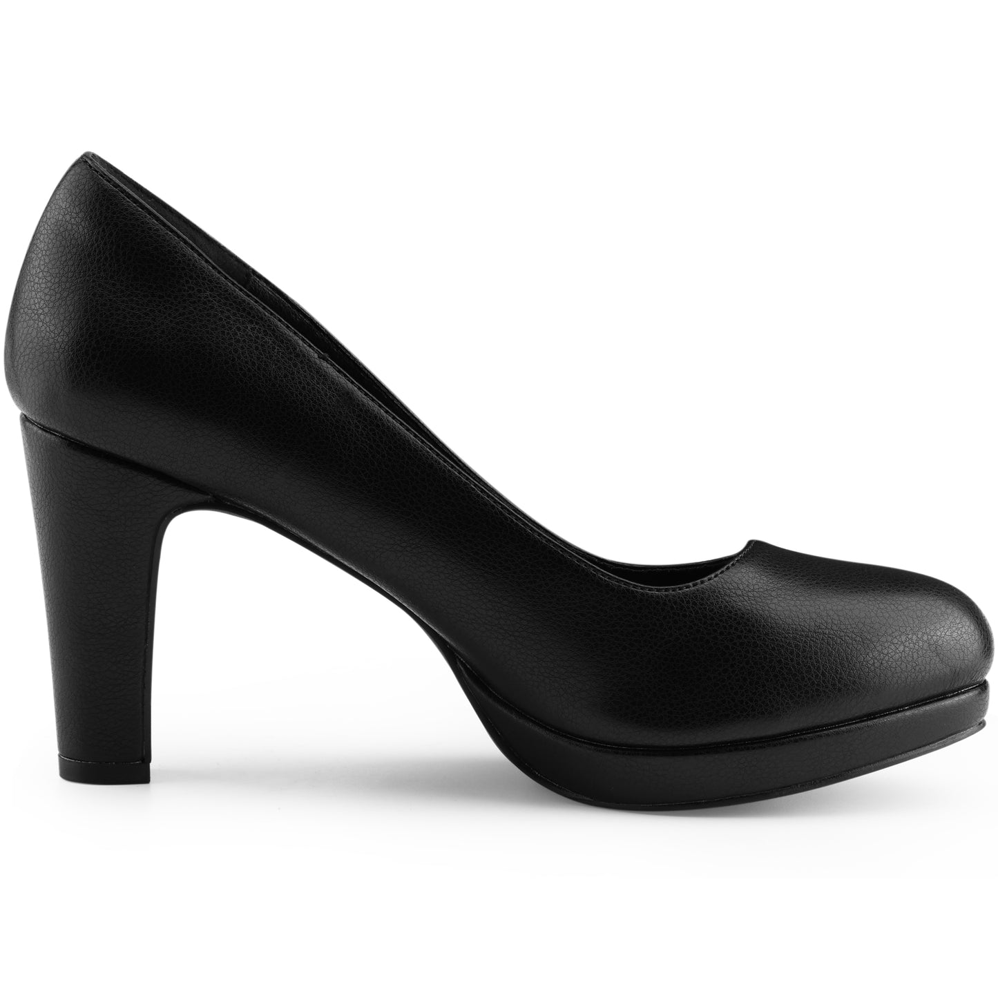 Zapatos de plataforma con tacón grueso y punta redonda para mujer