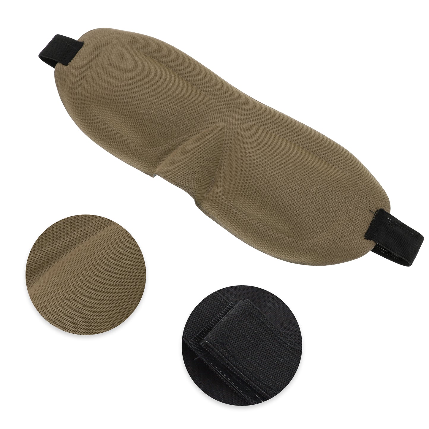 Soft Square 3D Sleep Mask Eye Shade Cover for Rest for Travel Brown