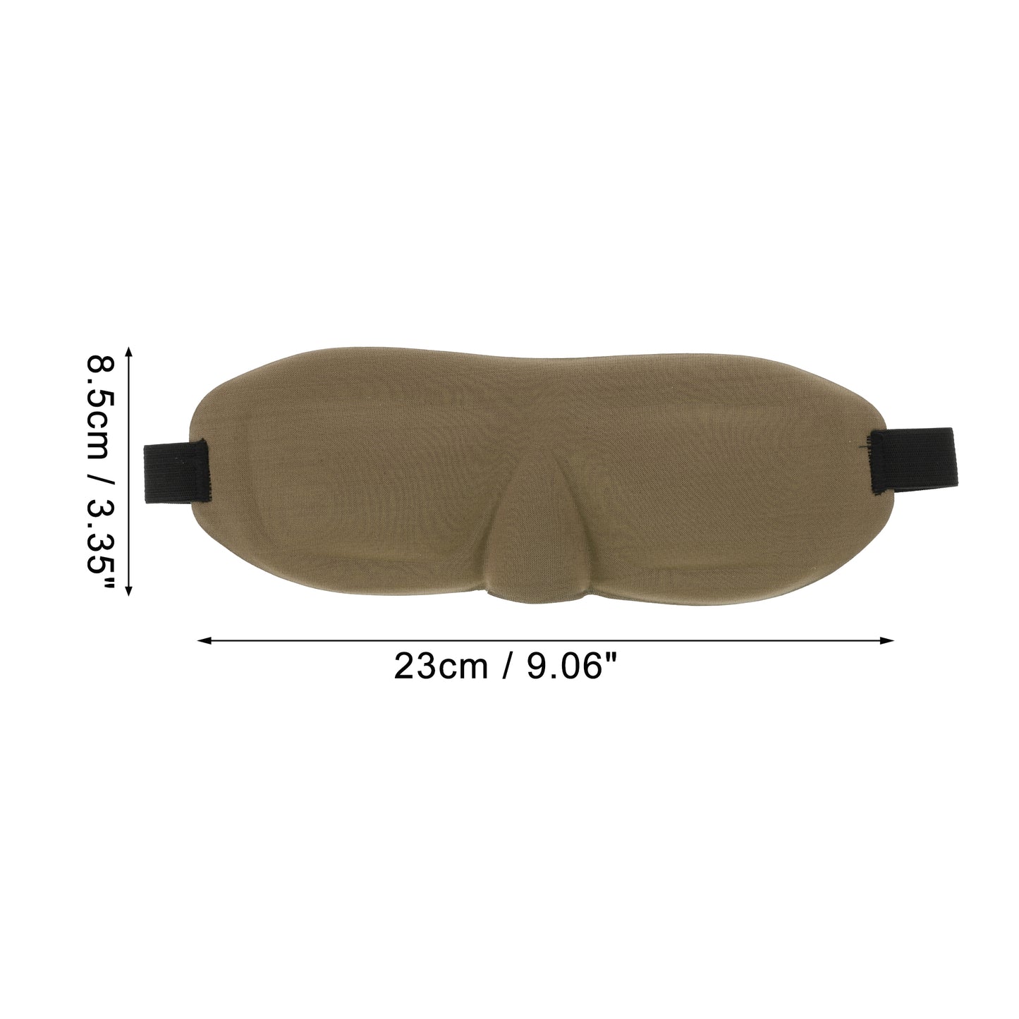 Soft Square 3D Sleep Mask Eye Shade Cover for Rest for Travel Brown