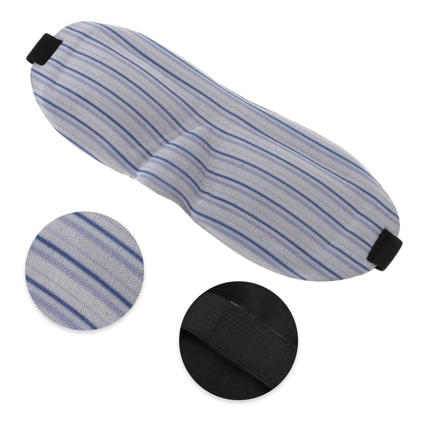 Soft Square Stripes 3D Sleep Mask Eye Shade Cover for Rest for Travel Blue