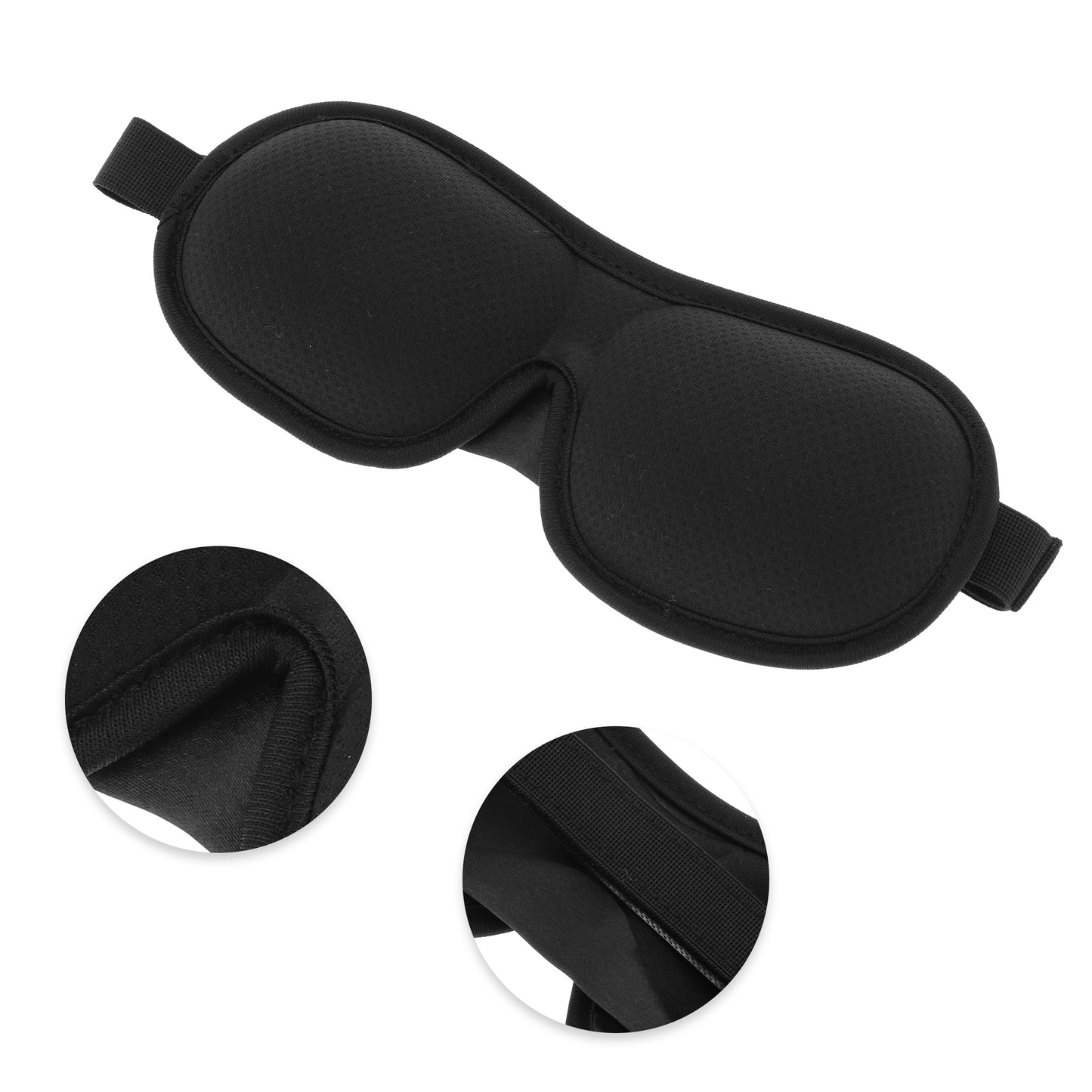 Soft Mesh Style 3D Sleep Mask with Earplugs Set for Rest Black