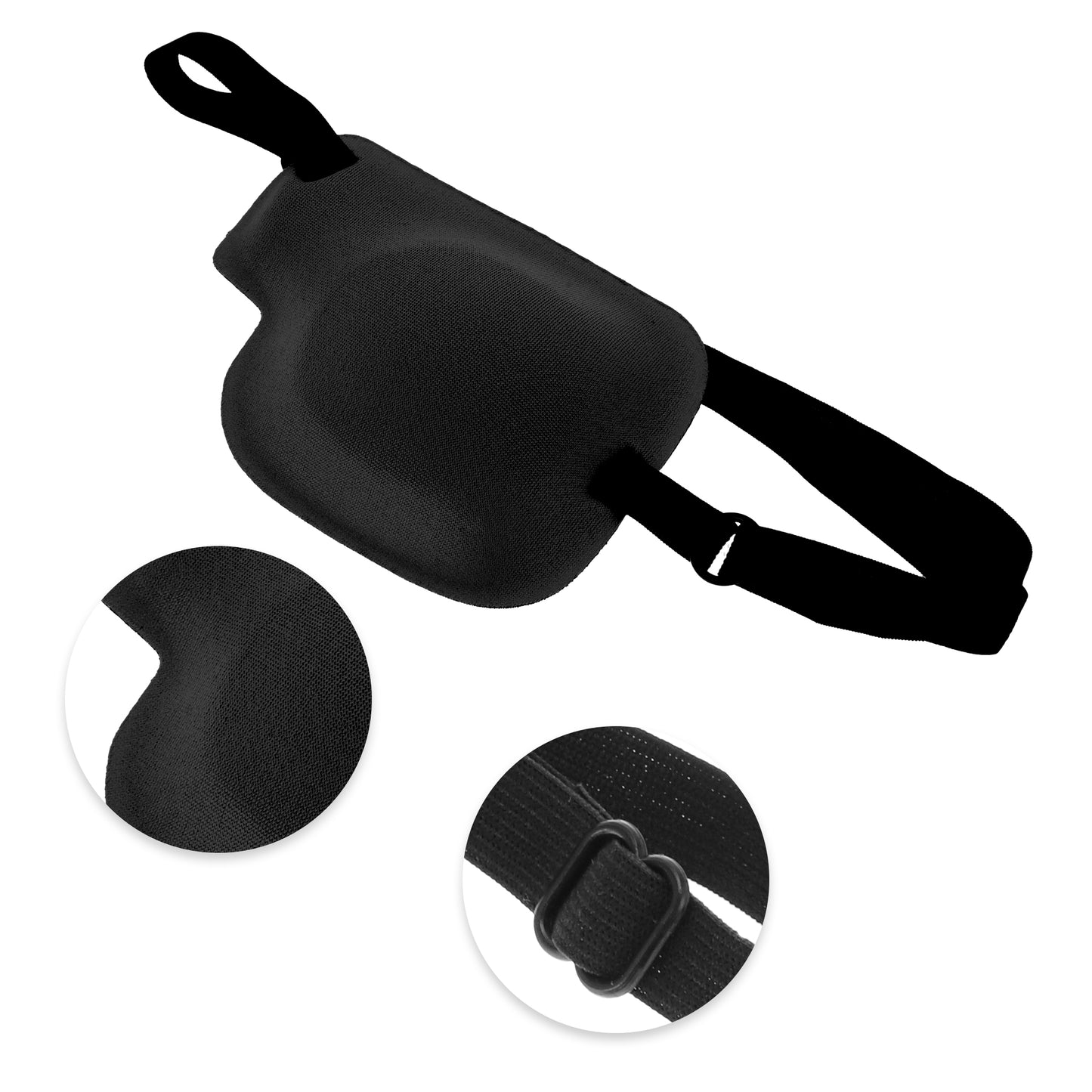 Soft Adjustment Buckle 3D Sleep Mask 1 Pc Left Eye Black
