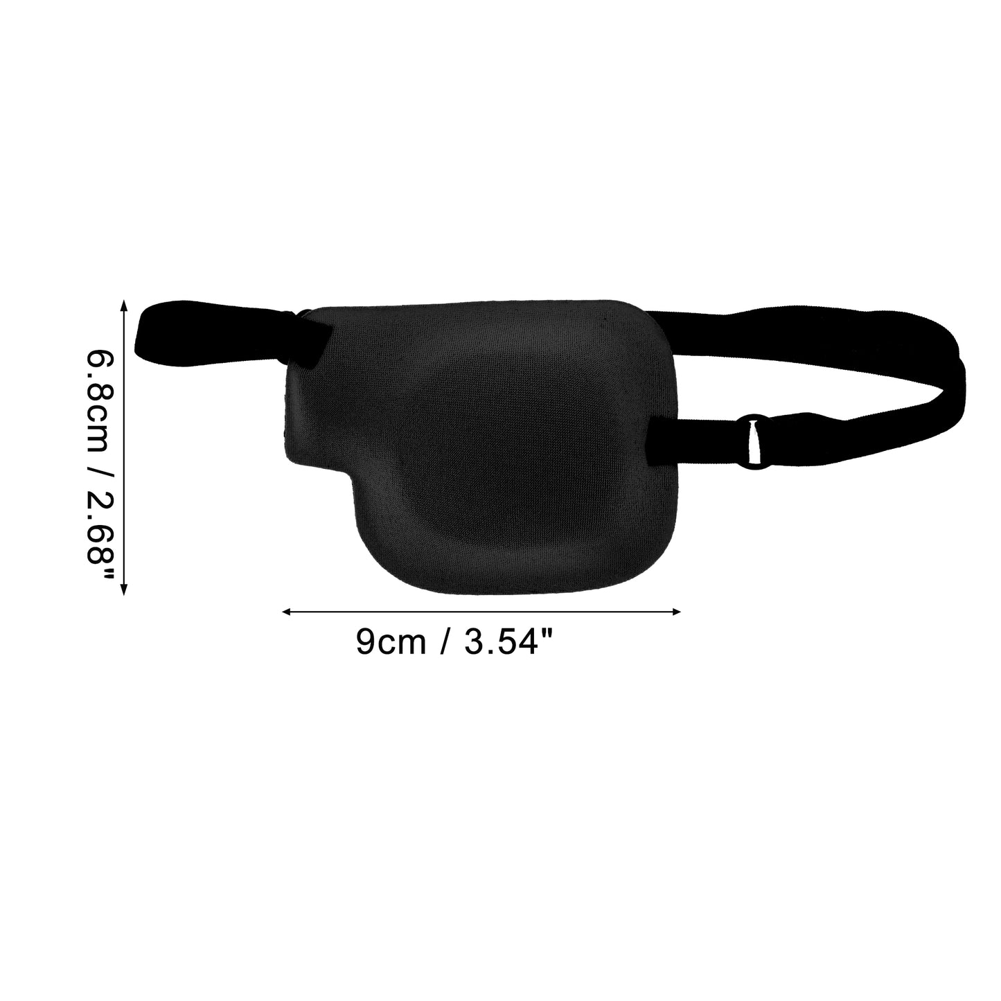 Soft Adjustment Buckle 3D Sleep Mask 1 Pc Left Eye Black
