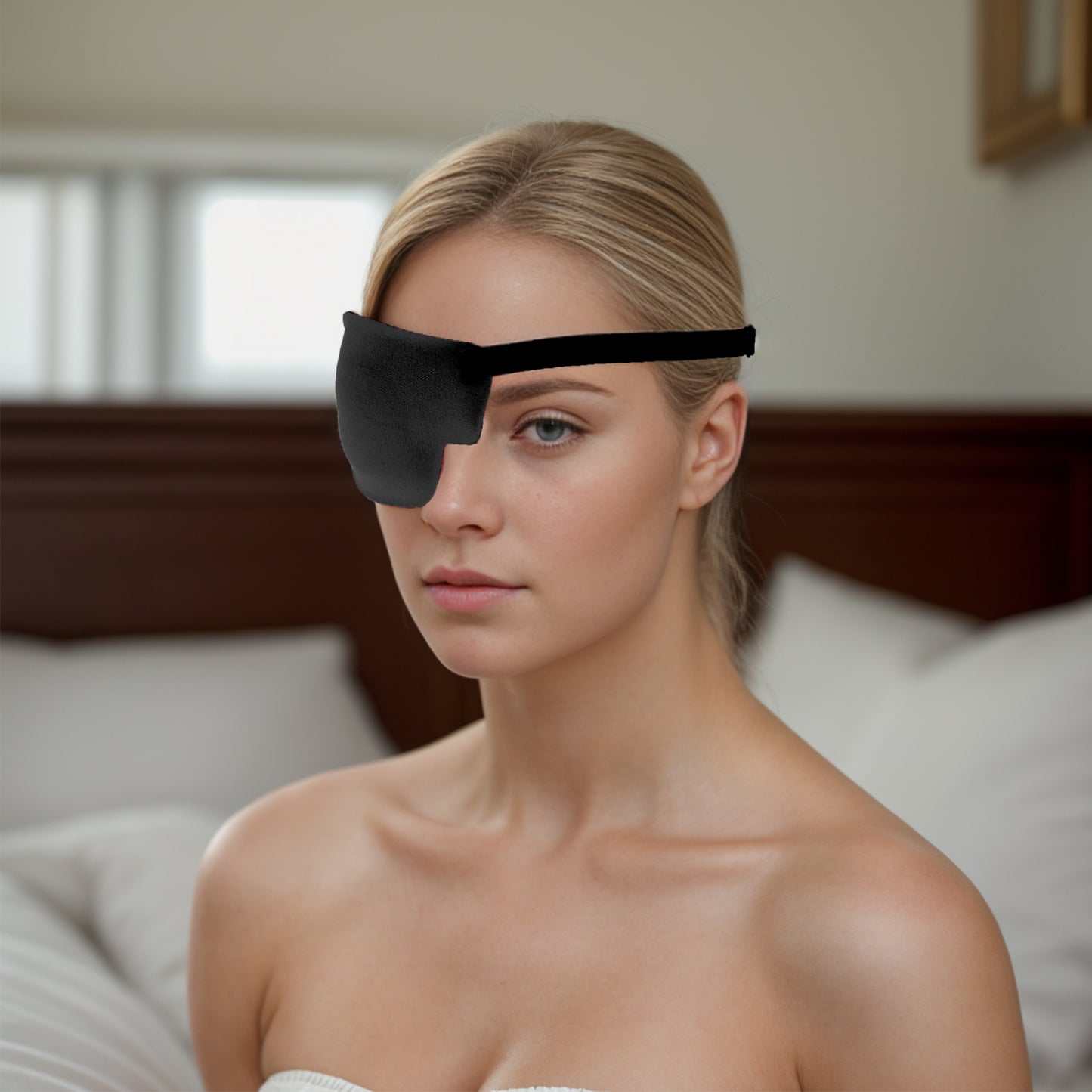 Soft Adjustment Buckle 3D Sleep Mask 1 Pc Right Eye Black