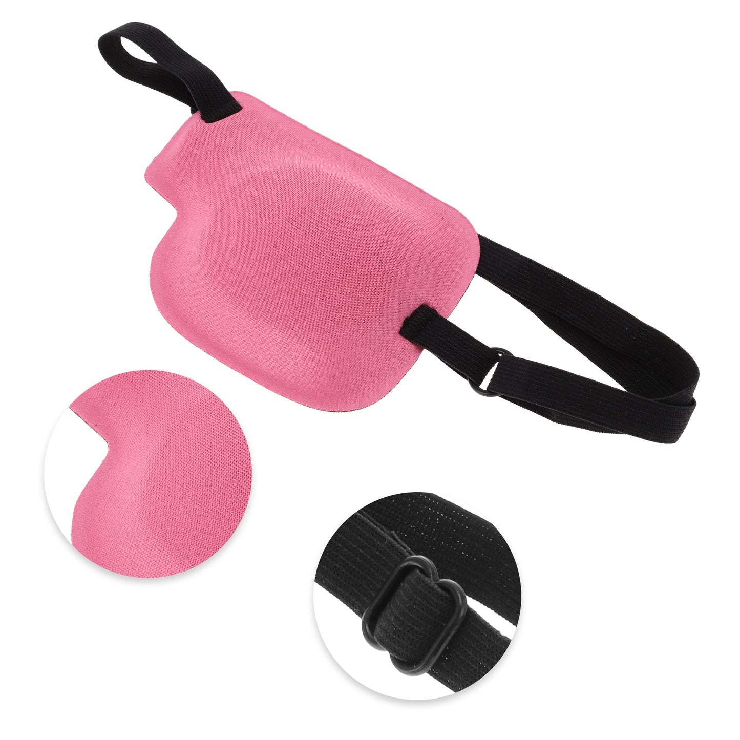 Soft Adjustment Buckle 3D Sleep Mask 1 Pc Left Eye Rose Red