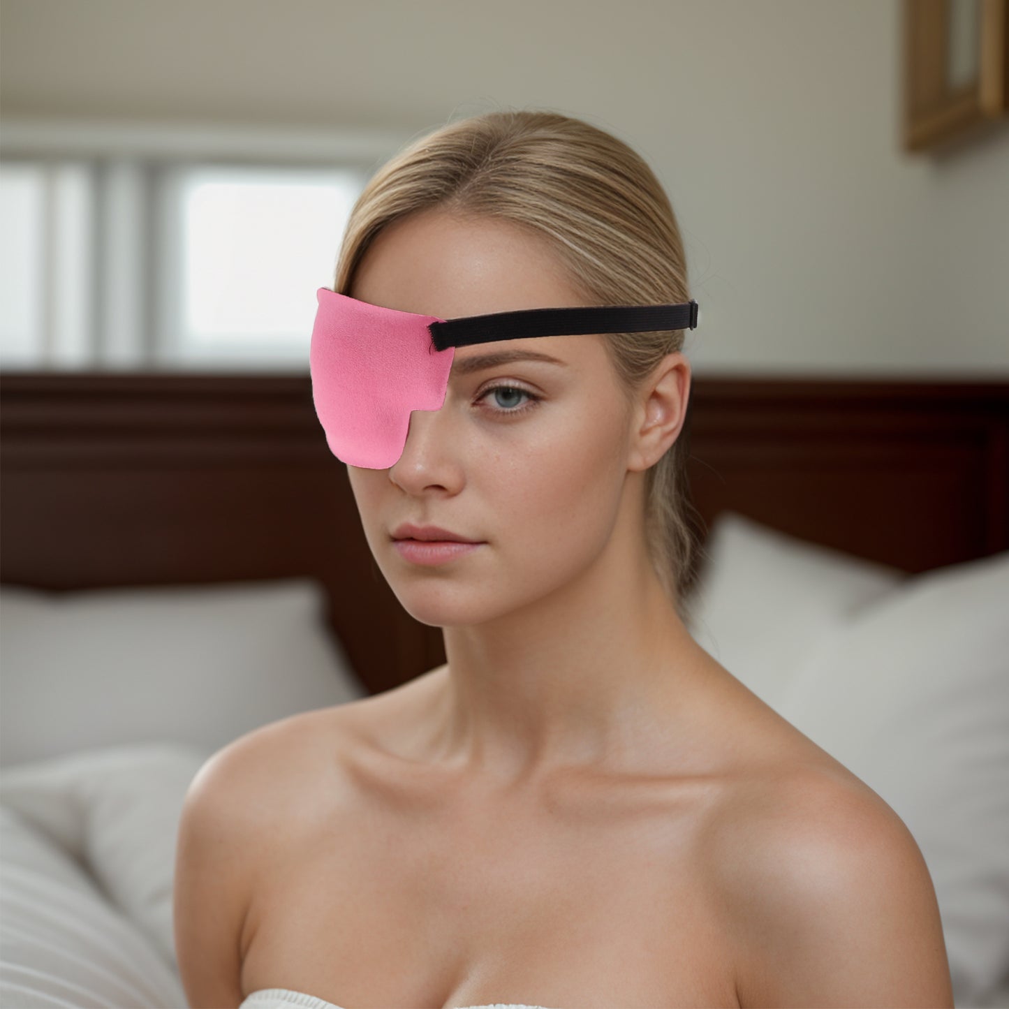 Soft Adjustment Buckle 3D Sleep Mask 1 Pc Right Eye Rose Red