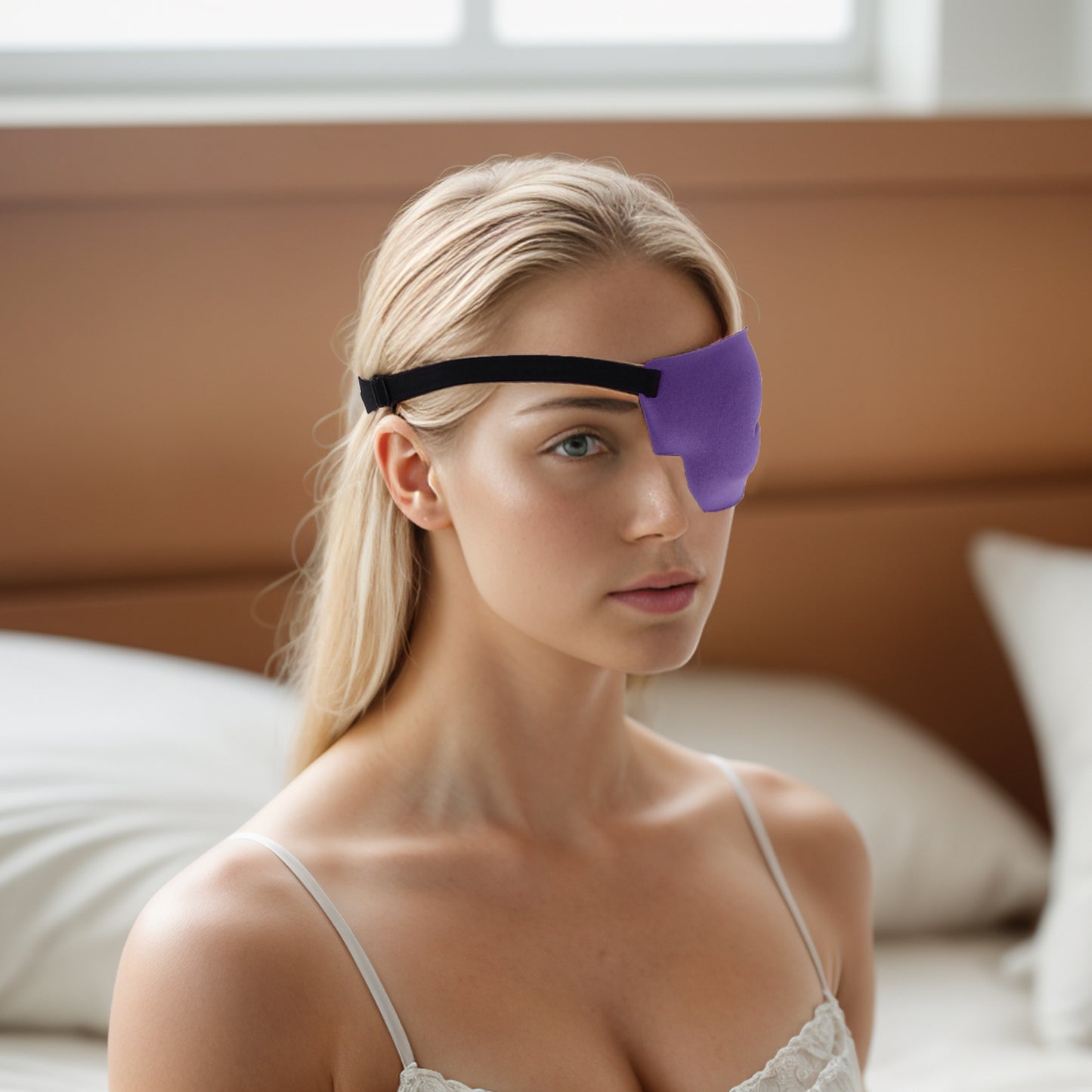 Soft Adjustment Buckle 3D Sleep Mask 1 Pc Left Eye Purple