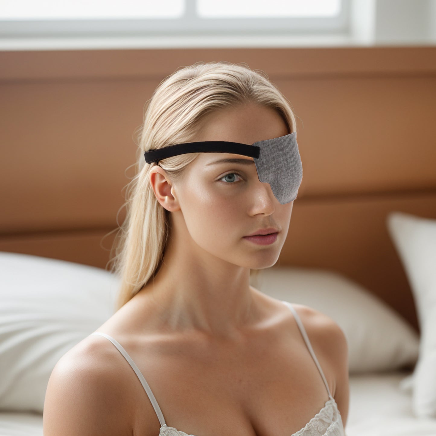 Soft Adjustment Buckle 3D Sleep Mask 1 Pc Left Eye Gray