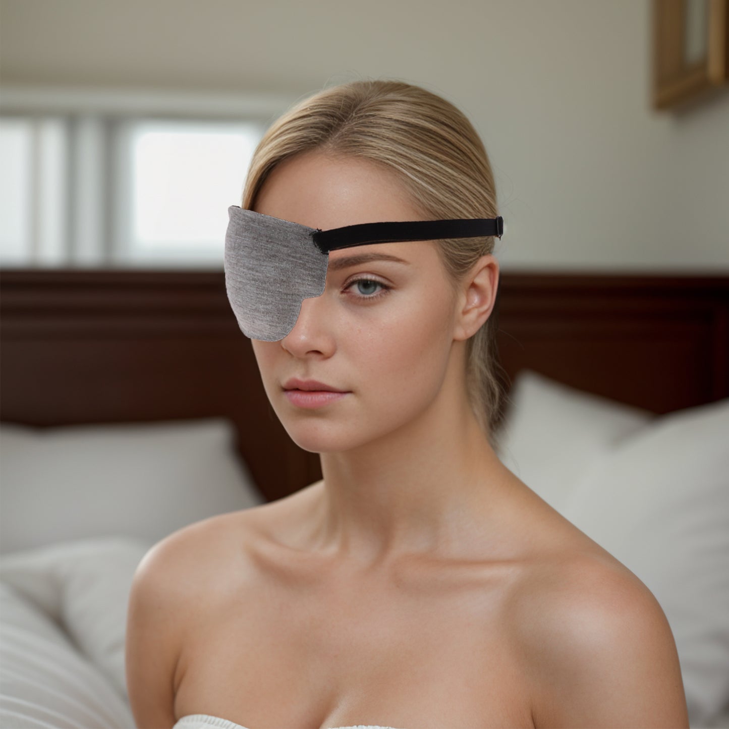 Soft Adjustment Buckle 3D Sleep Mask 1 Pc Right Eye Gray