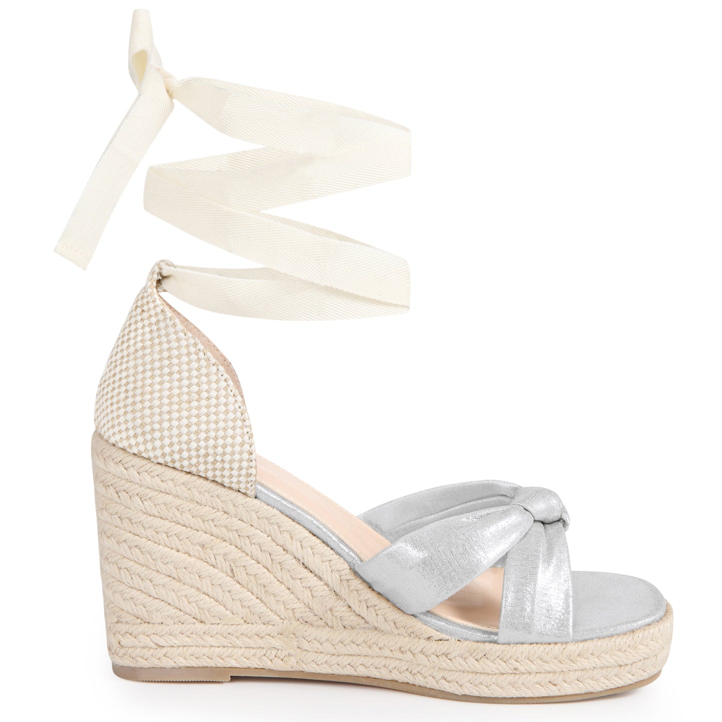 Women Espadrilles Platform Ankle Strap Wedges Heel Lace Up Sandals