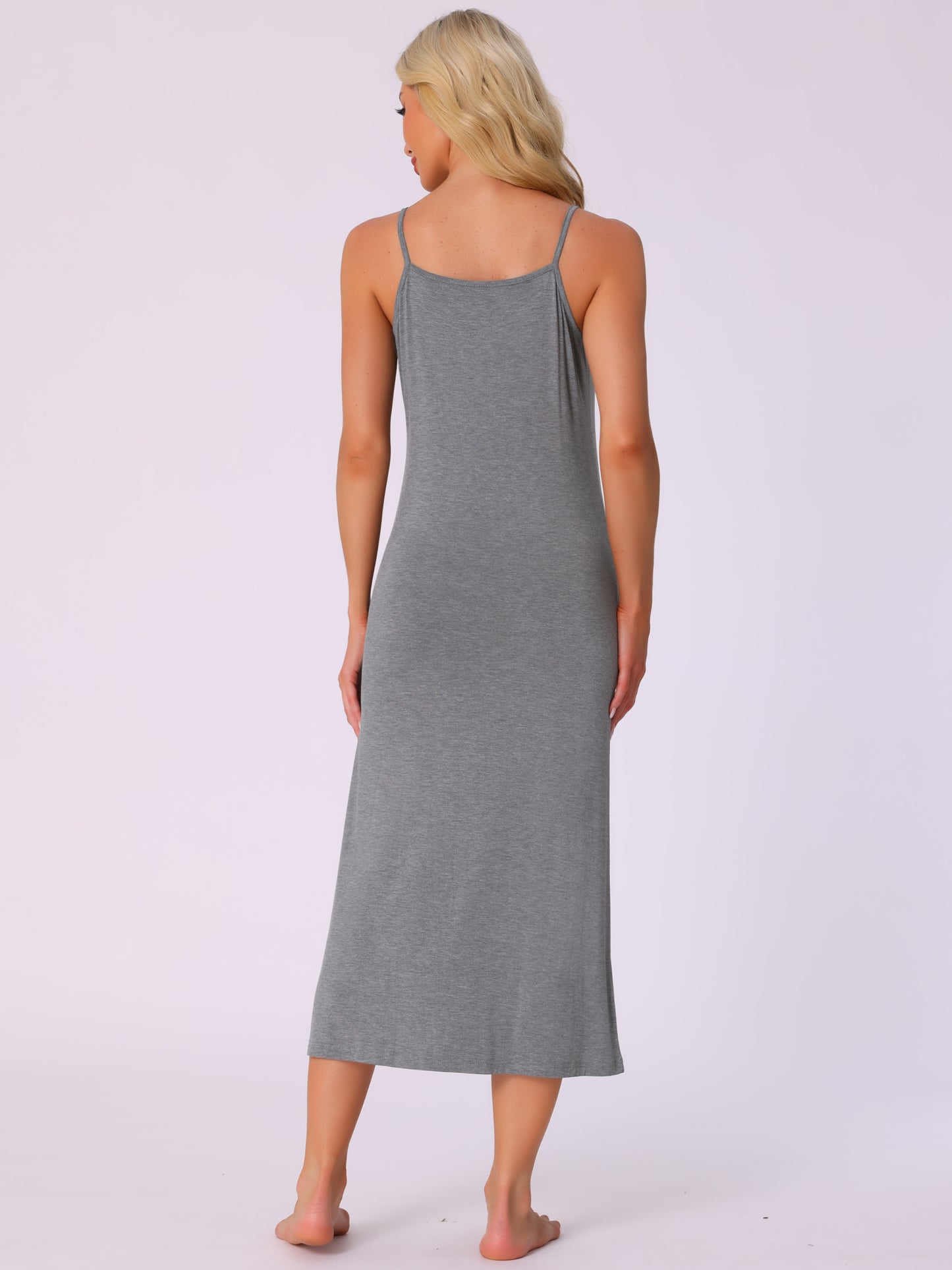 Women's Full Slip Dress Spaghetti Strap Cami Tank Long Underdress Nightgown (Plus Size Available)