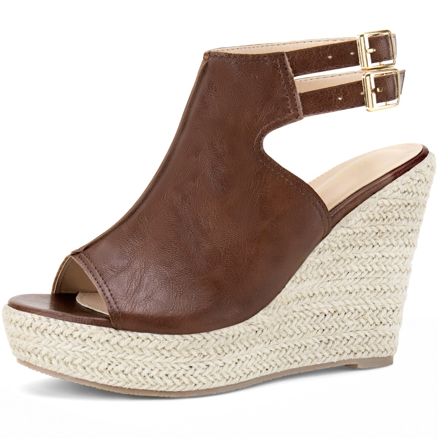 Women Espadrilles Slingback Wedges Peep Toe Platform Wedge Heel Sandals
