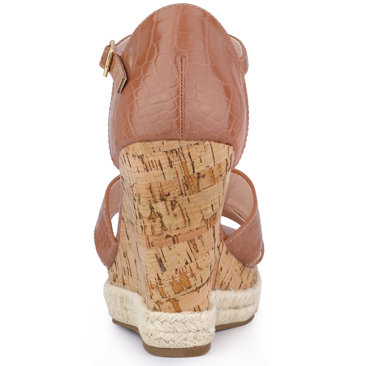Sandalias de plataforma con cuña de corcho para mujer