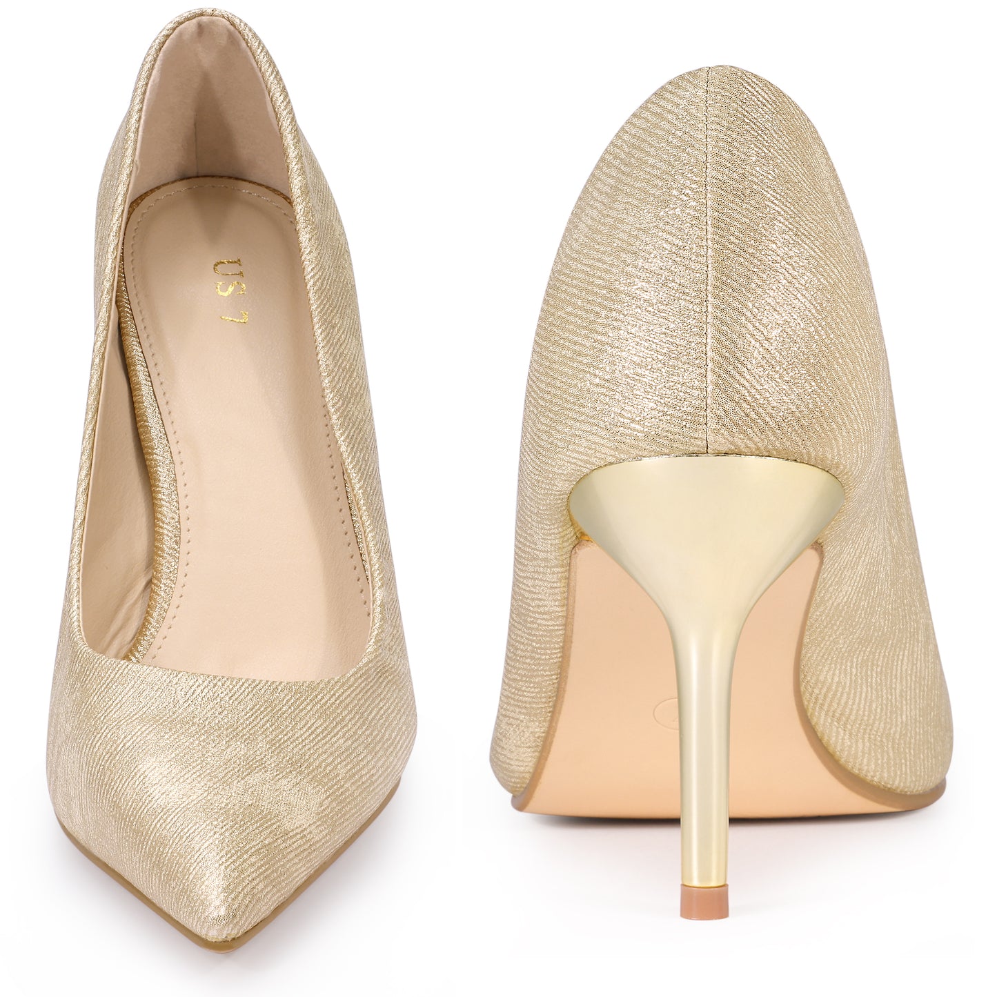 Zapatos de tacón alto con punta puntiaguda y tacón de aguja para mujer, sin cordones, para vestido de boda