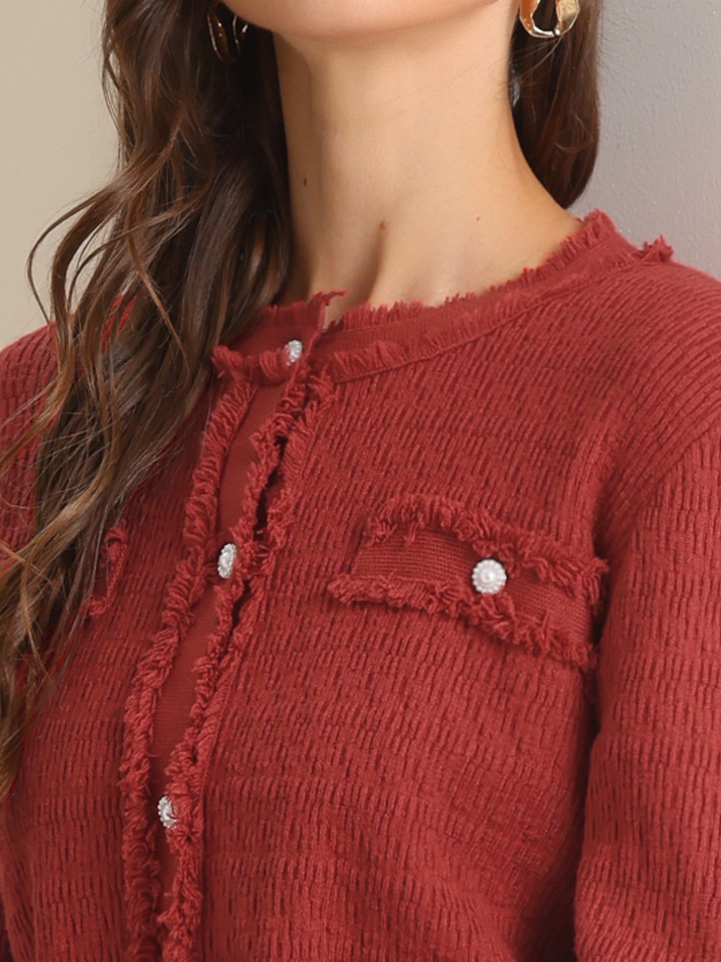Women's 2 Piece Sweater Set Business Casual Knitted Long Sleeve Short Jacket Skirt