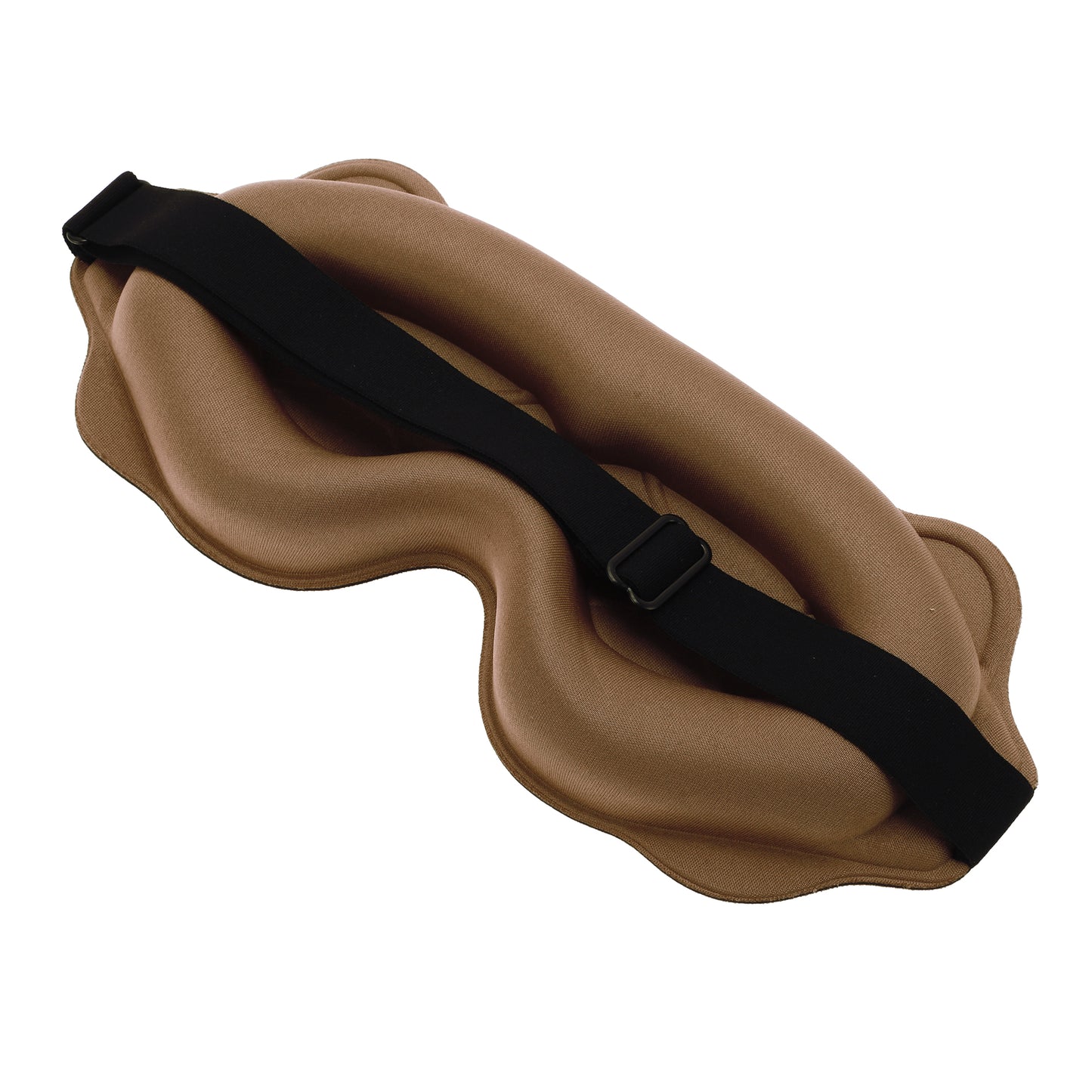 Soft Wave Shape 3D Eye Mask for Travel Office Camel