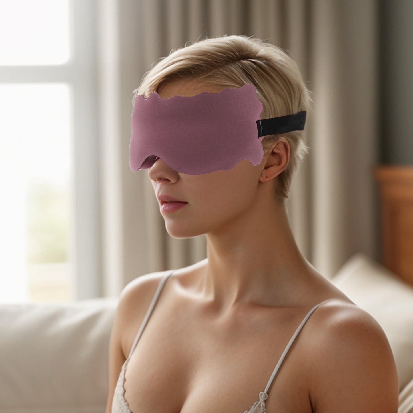 Soft Butterfly Shape 3D Eye Mask for Travel Office Cameo