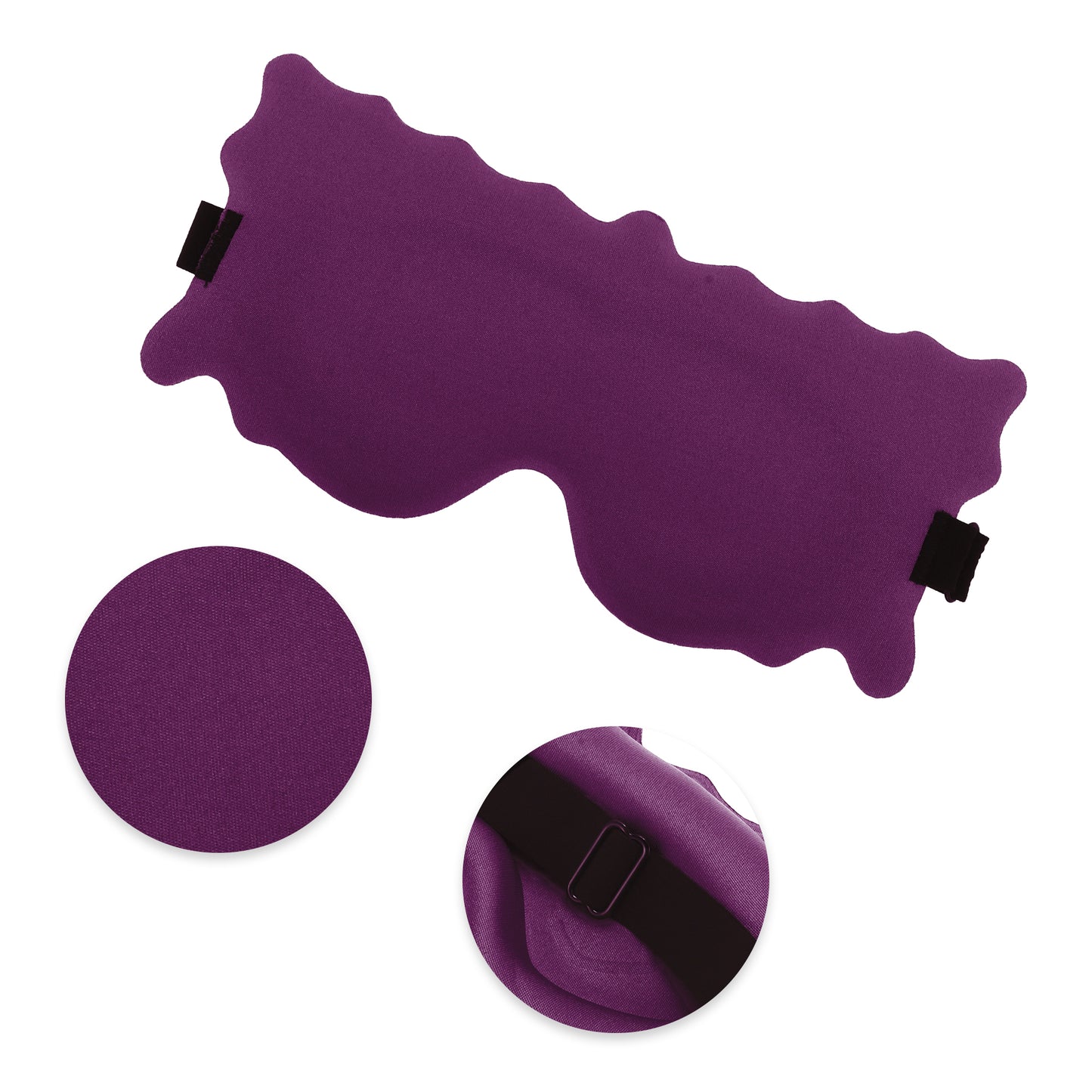 Soft Butterfly Shape 3D Eye Mask for Travel Office Purplish Red