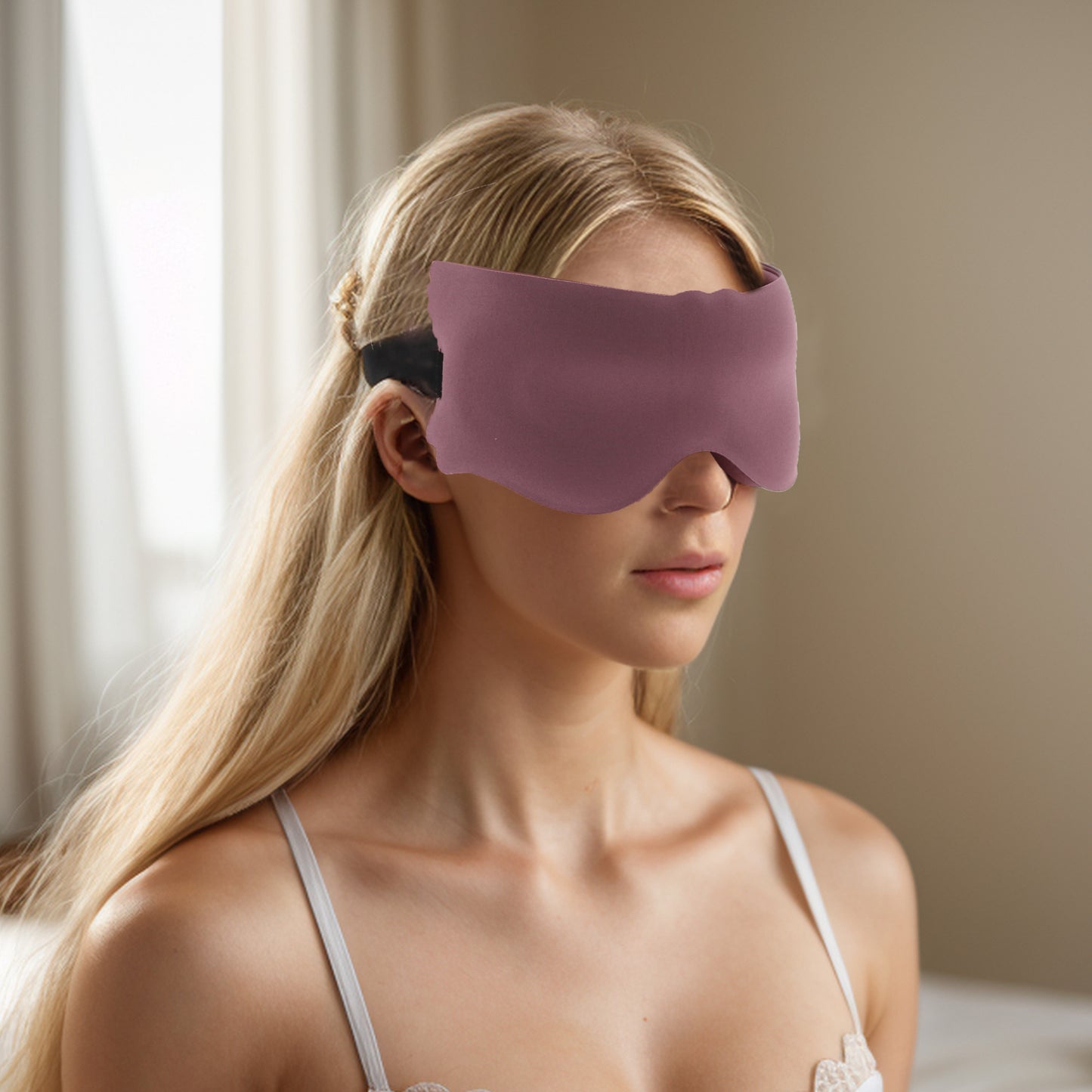 Soft Elastic Buckle Band 3D Eye Mask for Travel Office Cameo