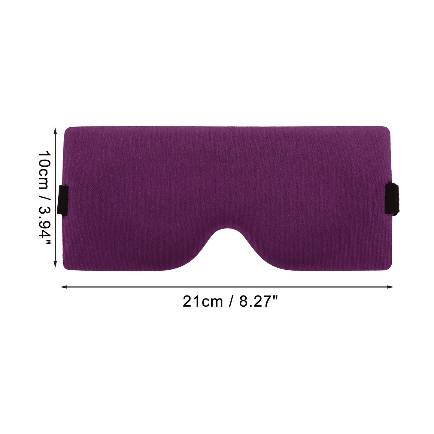 Soft Geometric Shape 3D Eye Mask for Travel Office Purplish Red