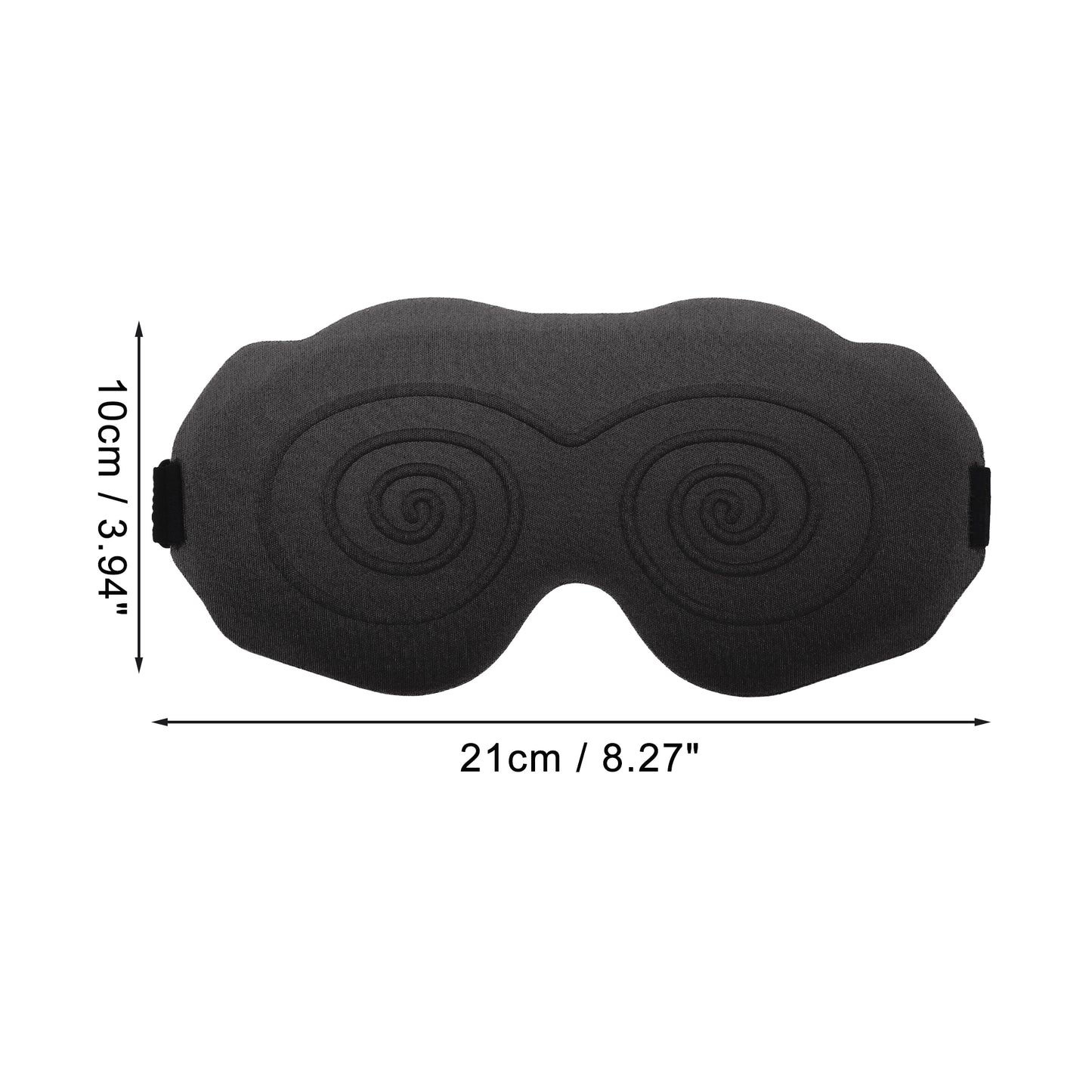Soft Curved Shape 3D Eye Mask for Travel Office Black