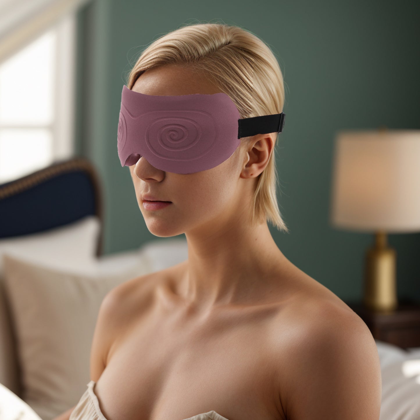 Soft Curved Shape 3D Eye Mask for Travel Office Cameo