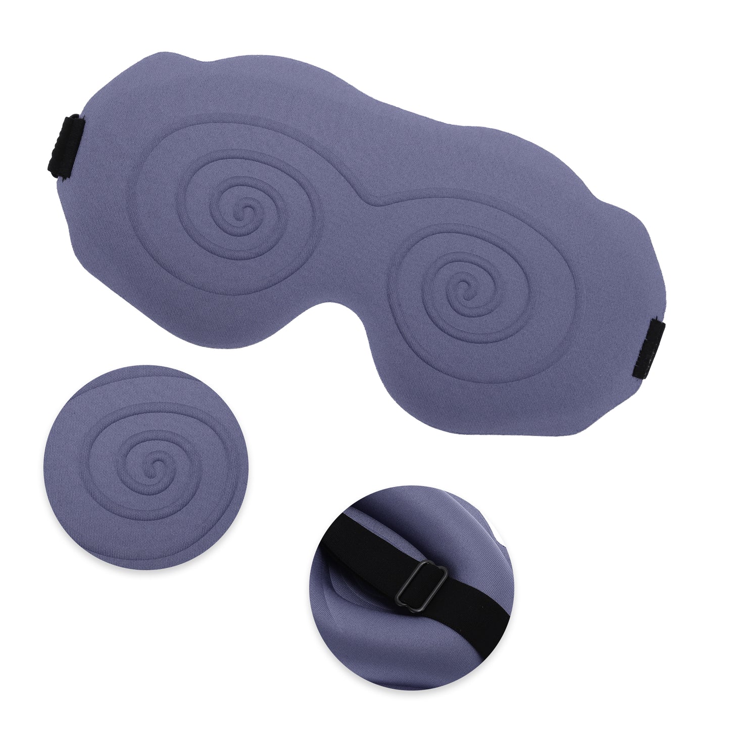 Soft Curved Shape 3D Eye Mask for Travel Office Purple
