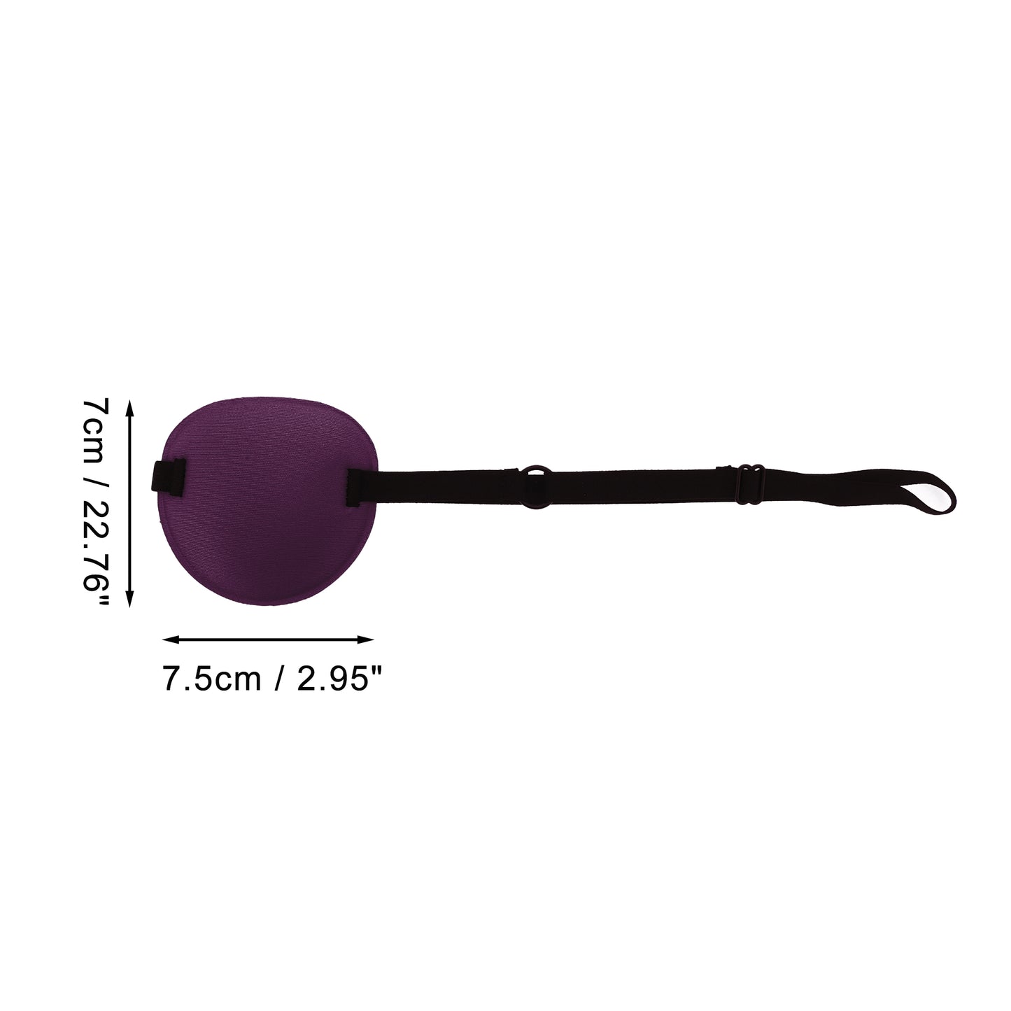 Soft Ring Buckle Shape 3D Eye Mask Single Eye Shade Cover Purplish Red