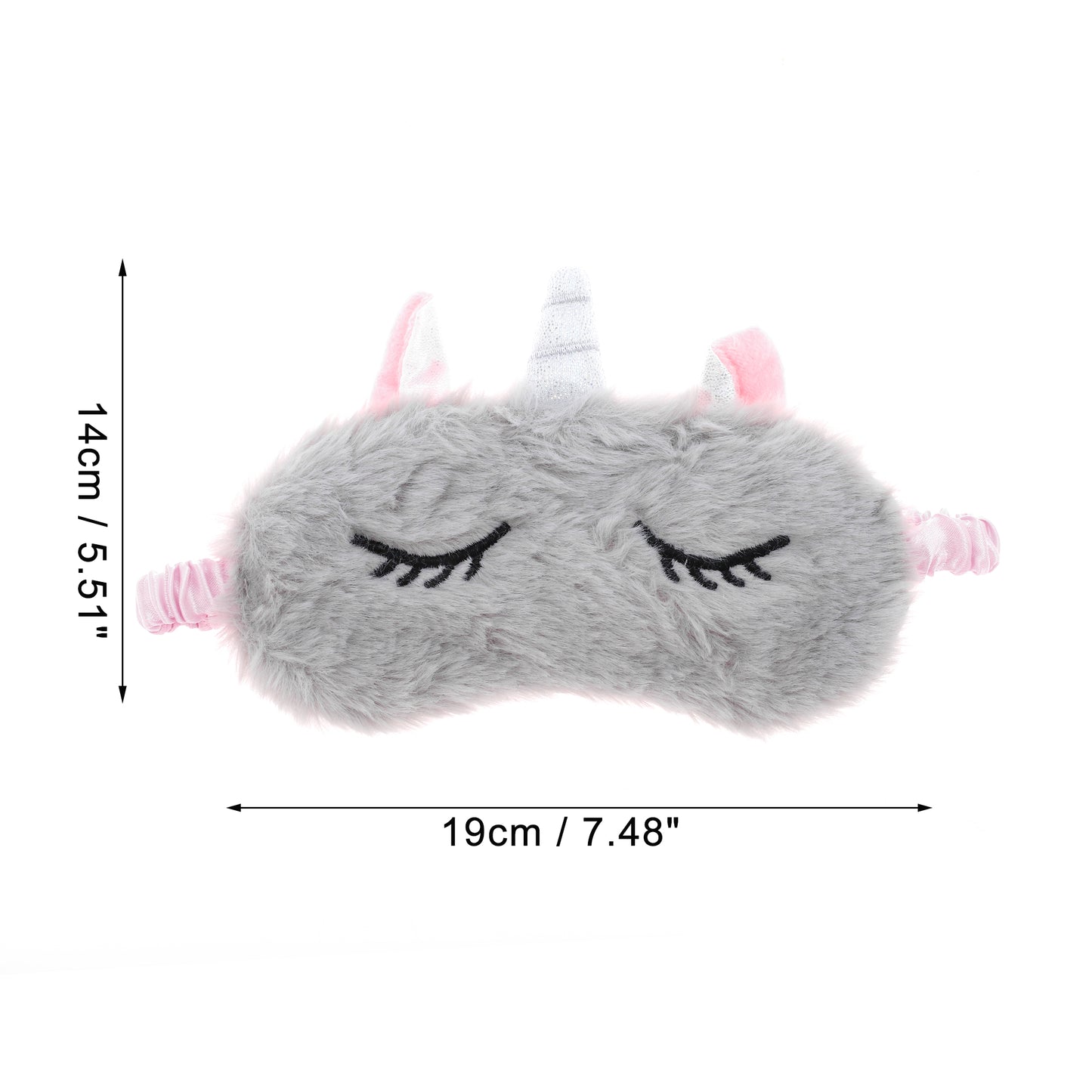 Cartoon Sleep Mask Soft Eye Shade Cover for Rest Gray