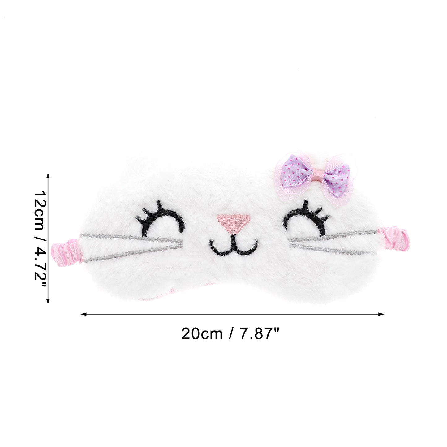 Cute Cat Cartoon Sleep Mask Eye Shade Cover for Rest White
