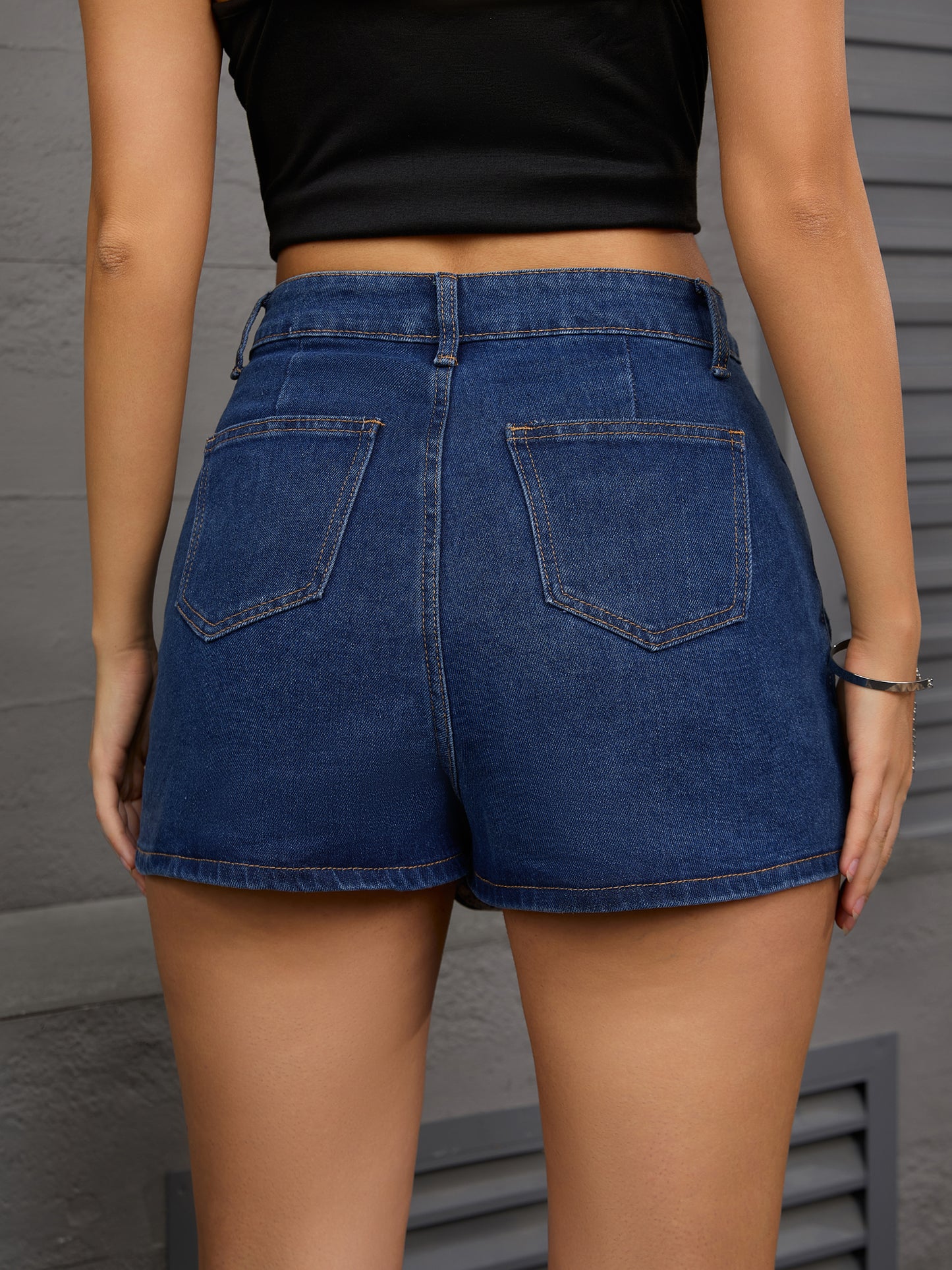 Women's Jean Skort High Waisted Summer Asymmetrical Denim Cargo Skirt Shorts