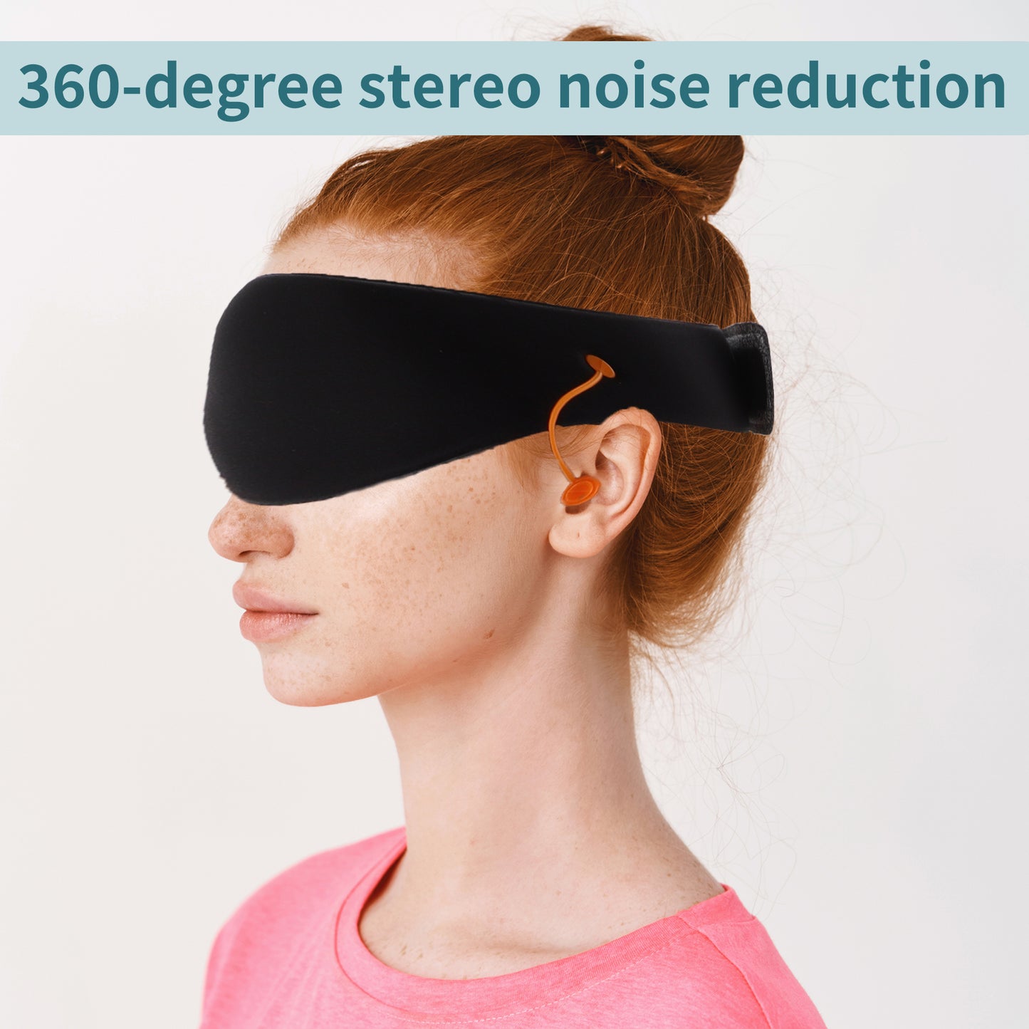 Zero Pressure Sleep Eye Mask, Deep Contoured 3D Eye Covers with Earplugs Black