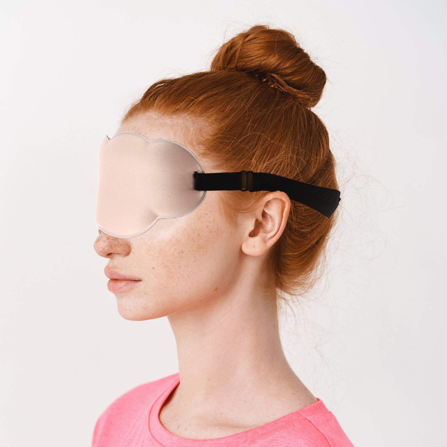 3 Pcs Eye Mask, Cloud-Shaped Sleep Eye Mask for Travel White Black Pink