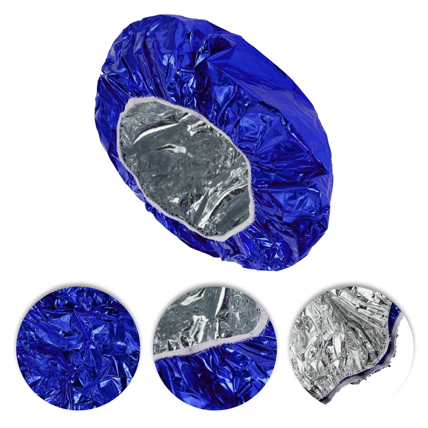 Women's Durable Shower Cap for Bathroom Business Travel Blue 1 Pc