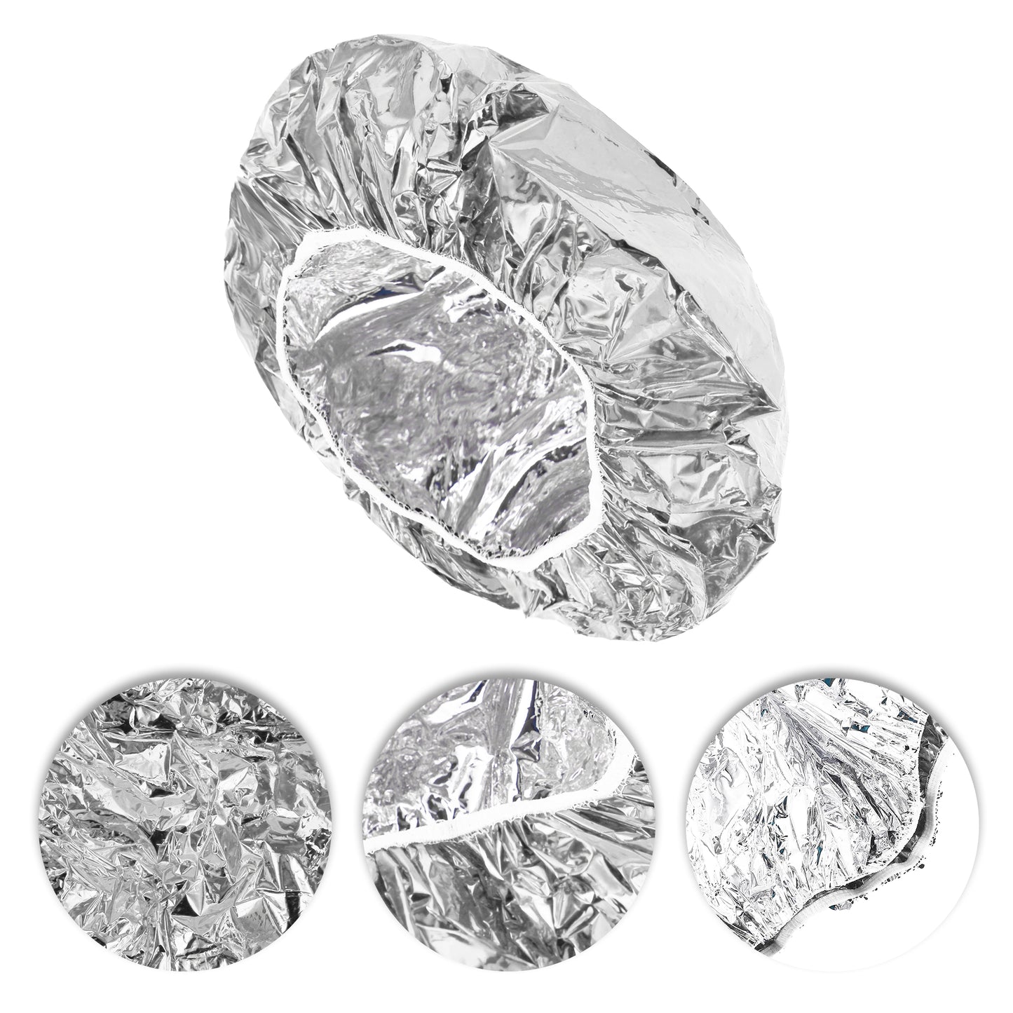 Women's Durable Shower Cap for Bathroom Business Travel Silver Tone 1 Pc