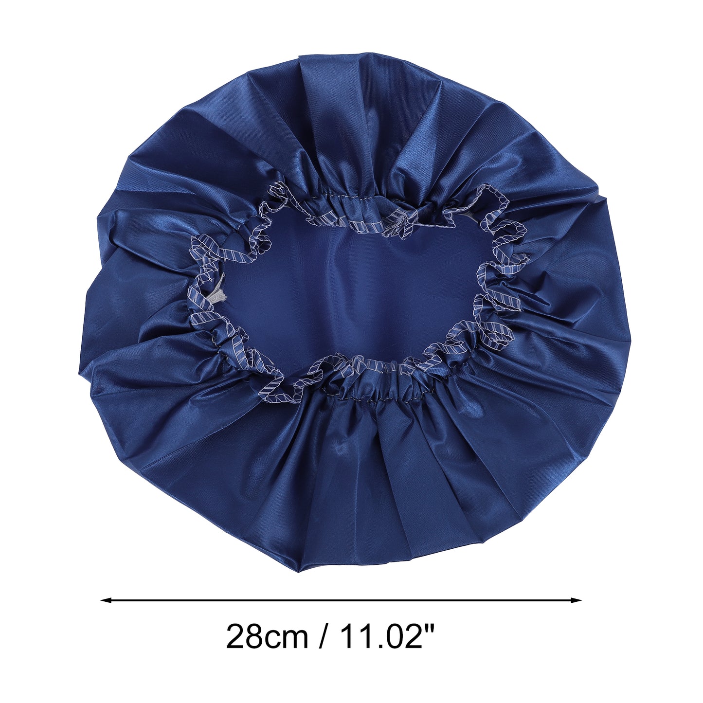 1 Pc Women's Waterproof Stretch Shower Cap for Bathroom Business Travel Blue