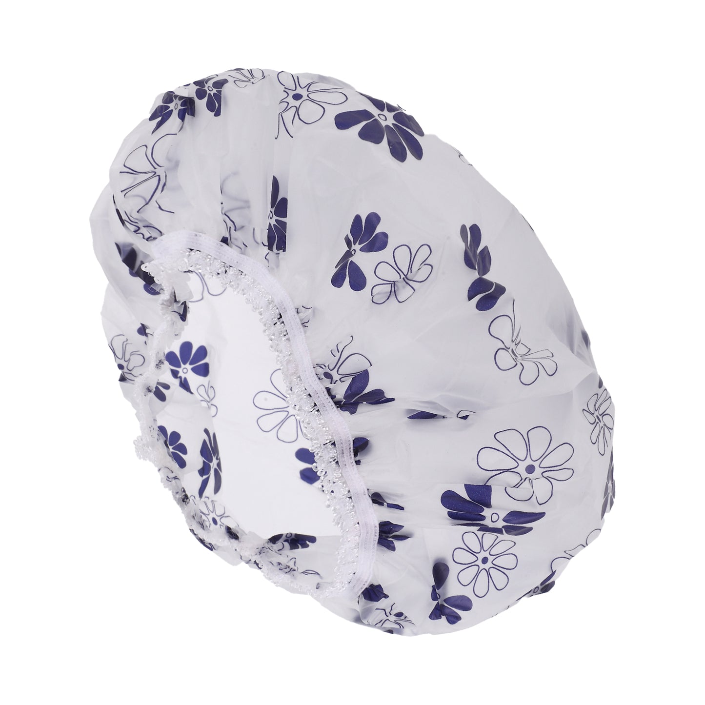 1 Pc Women's Lightweight Floral Shower Cap Purple