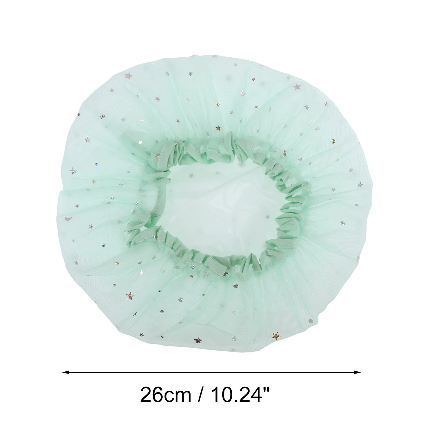 1 Pc Women's Lightweight Portable Shower Cap for Travel Green