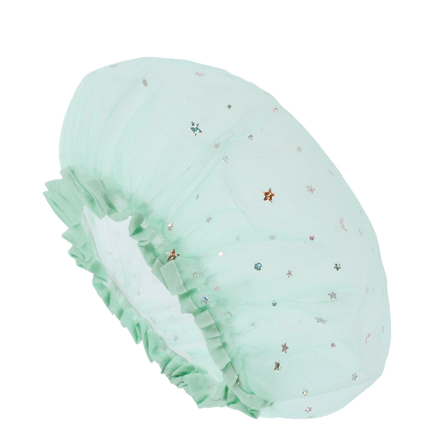 1 Pc Women's Lightweight Portable Shower Cap for Travel Green