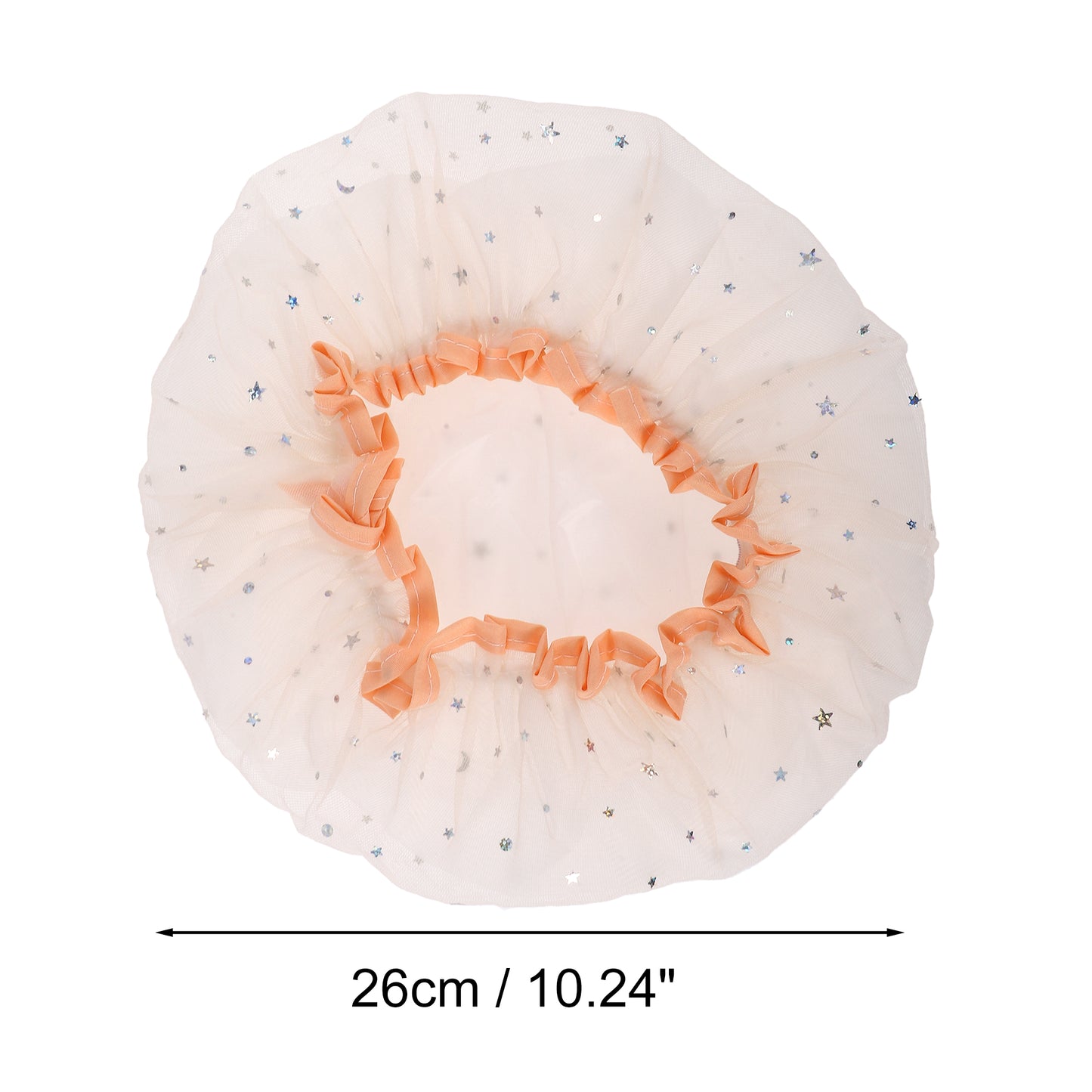 1 Pc Women's Lightweight Portable Shower Cap for Travel Orange