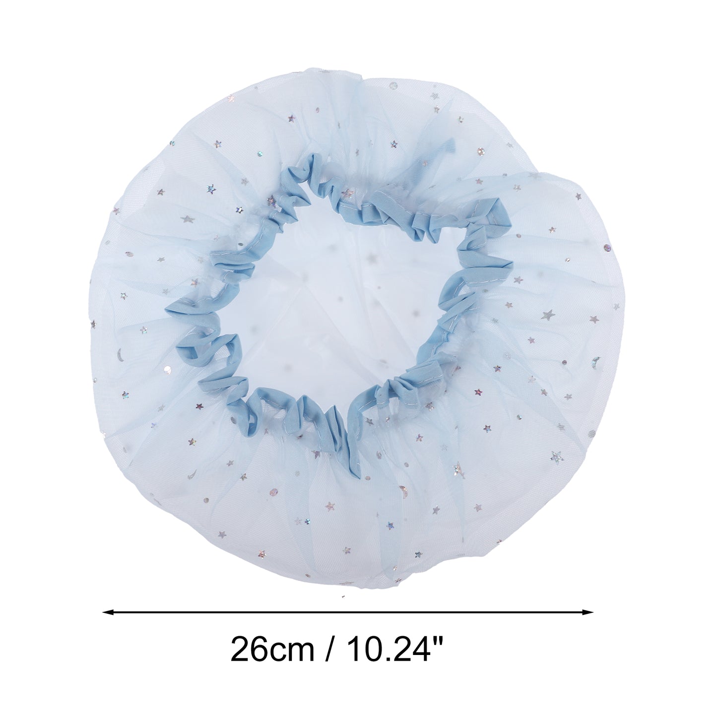 1 Pc Women's Lightweight Portable Shower Cap for Travel Blue