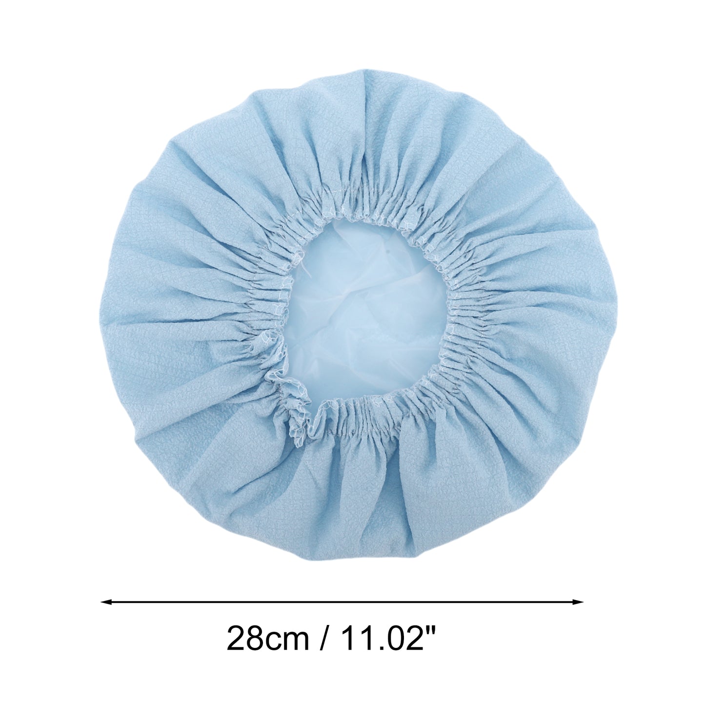 1 Pc Women's Lightweight Solid Bath Caps for Shower Light Blue