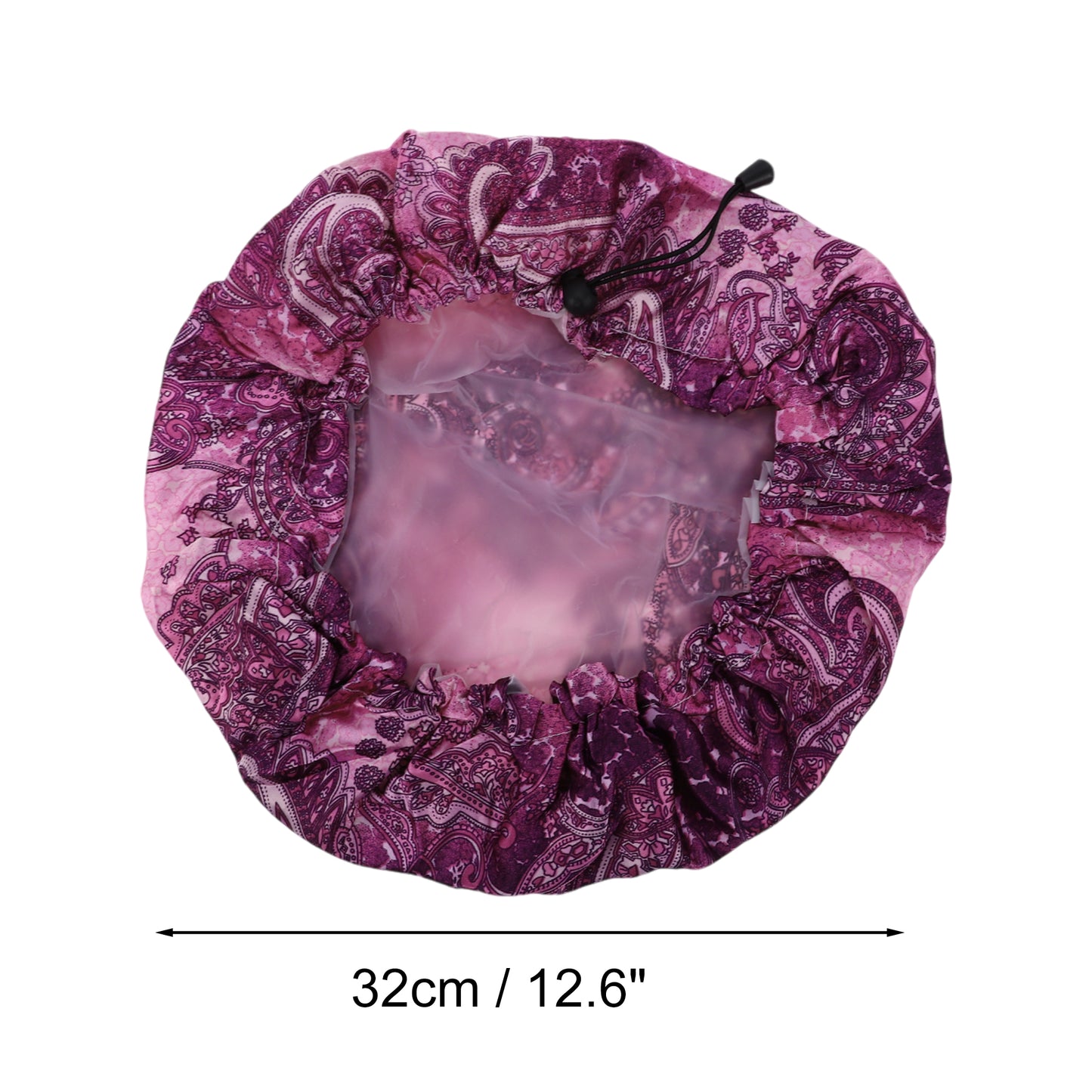 1 Pc Women's Adjustable Shower Cap Boho Bath Hair Cap Purple